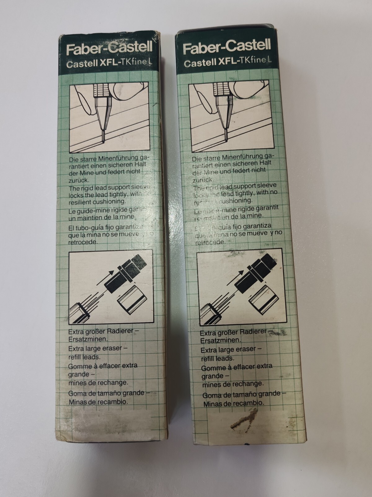 Vtg 2Pcs Nos FABER-CASTELL XFL-K FINE L 0.3+0.9mm Drafting Mechanical Pencil 80s
