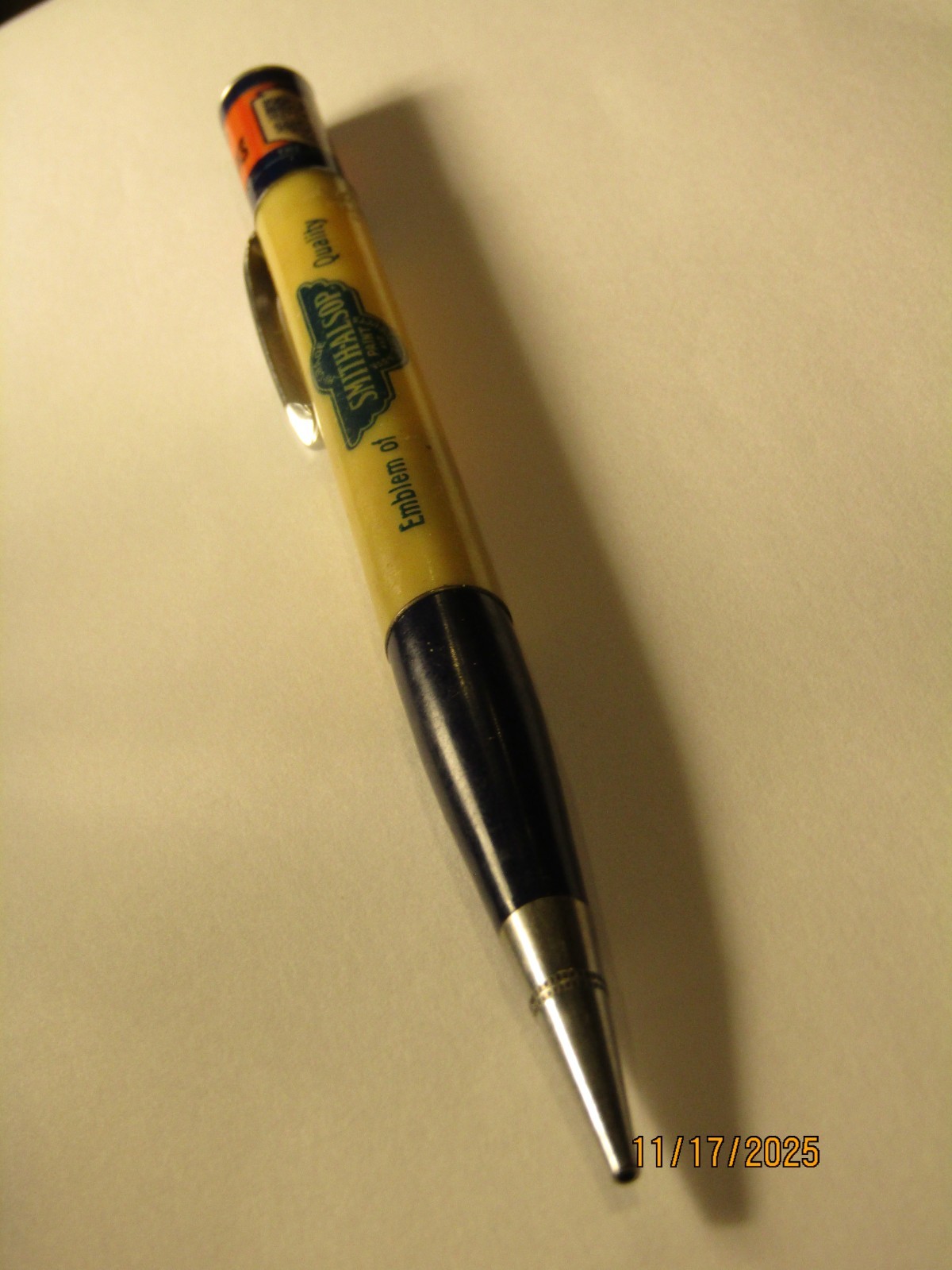 Vintage Ritepoint Mechanical Pencil Onley Paint & Wallpaper Smithalsop Can Top