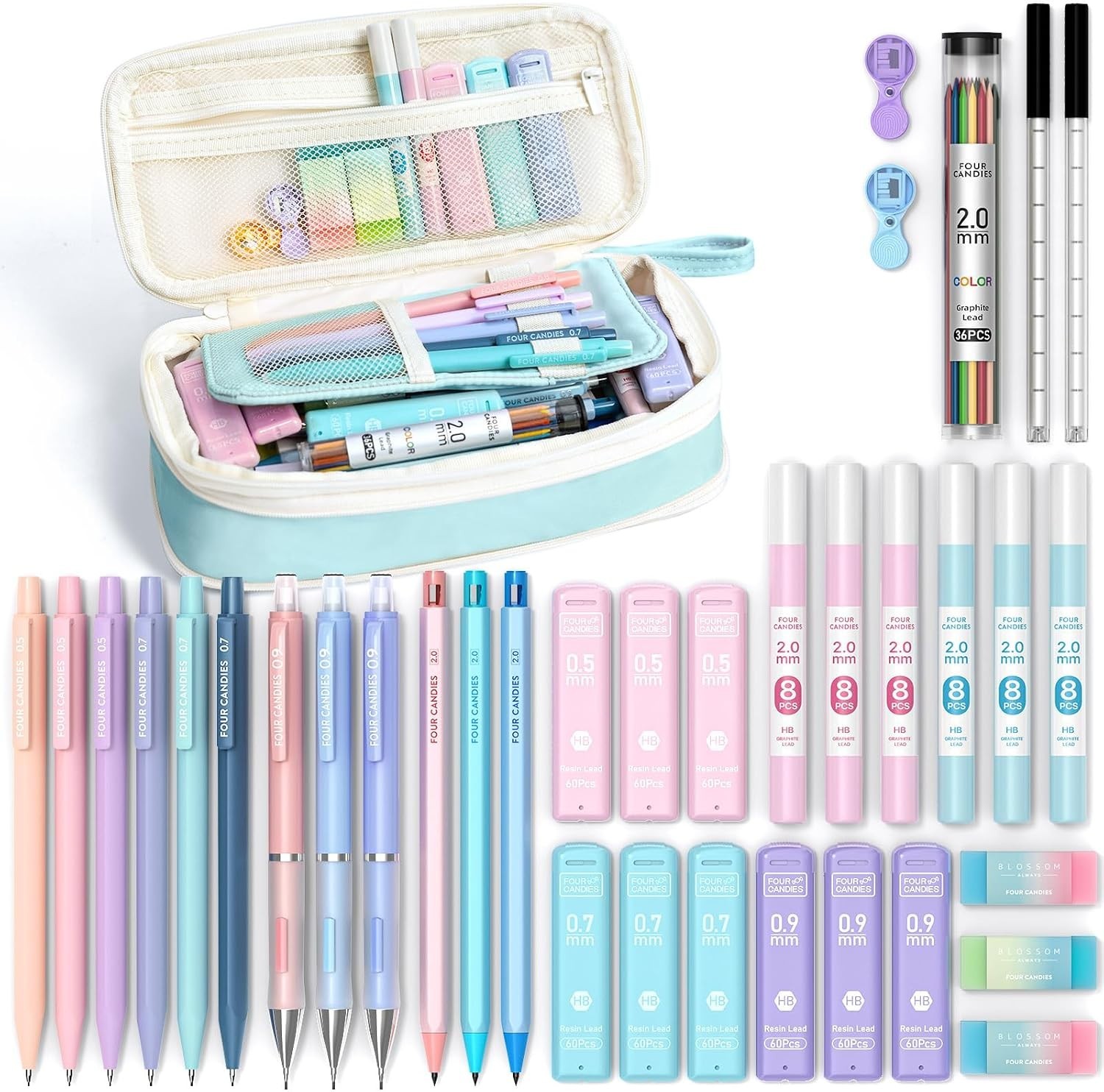 36PC Mechanical Pencil Collection: Multiple Sizes & Creative Essentials