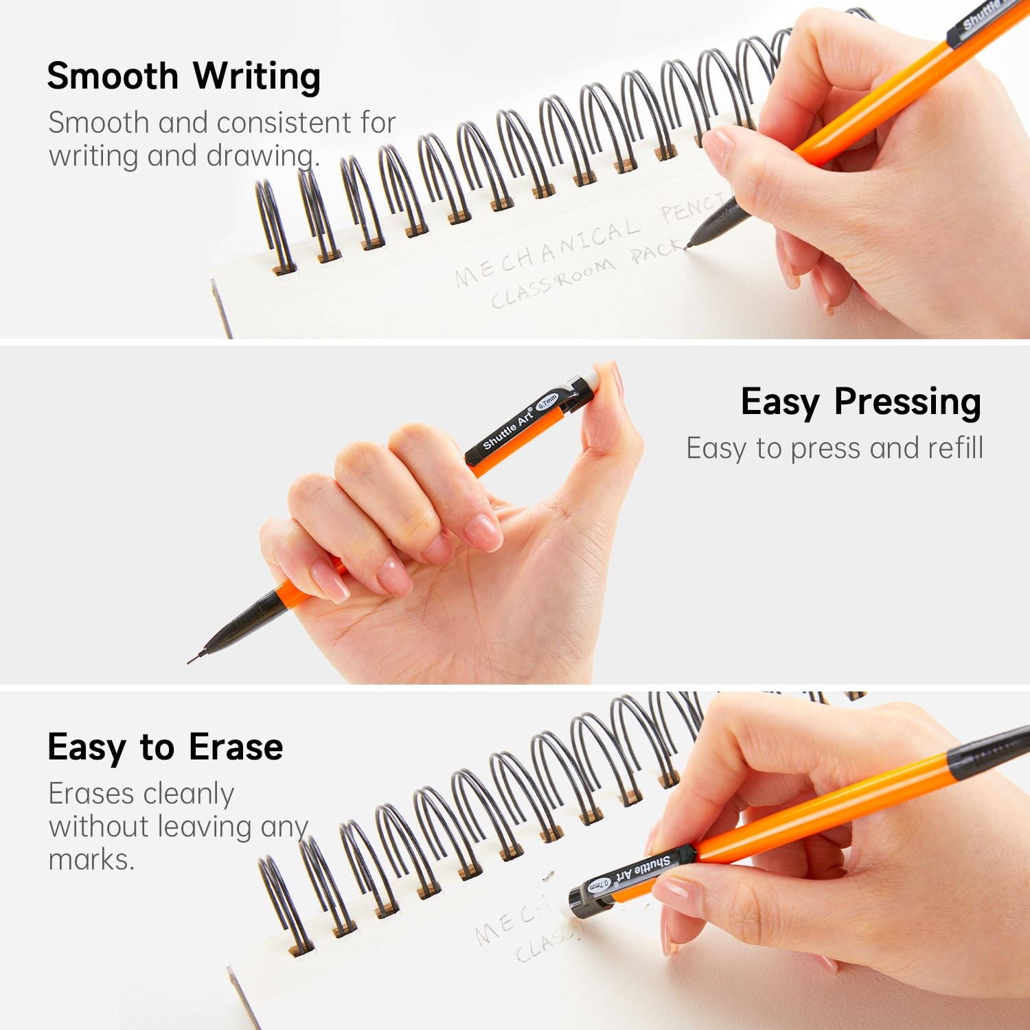 162-Pack Bulk Mechanical Pencils, 0.7mm HB #2 Lead, Assorted Colors, Office