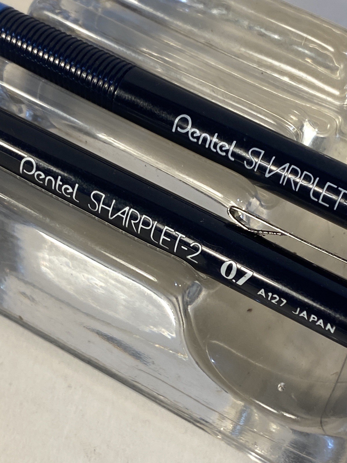 Vintage Pentel Sharplet-2 A127 Japan Mechanical Pencil Black Blue Lot Of 2