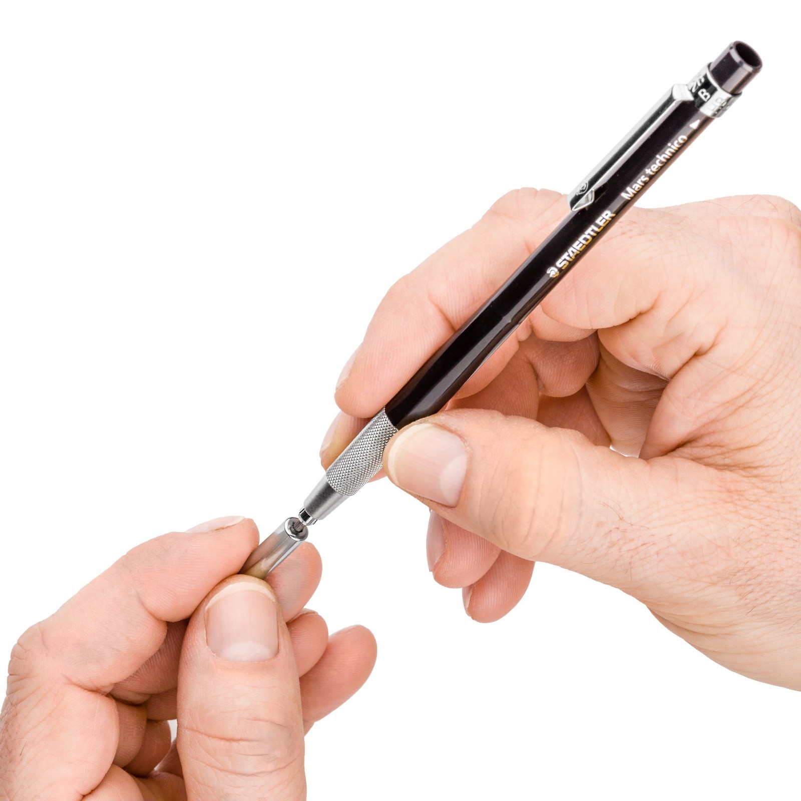 Mars Technico 780 C Mechanical Pencil 2Mm Hb Lead Black Barrel With Eraser