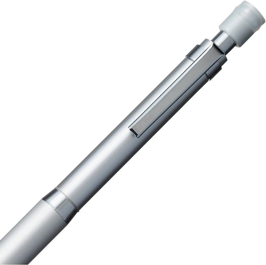 Uni Kuru Toga Roulette Model Auto Lead Rotation 0.5Mm Mechanical Pencil, Silver