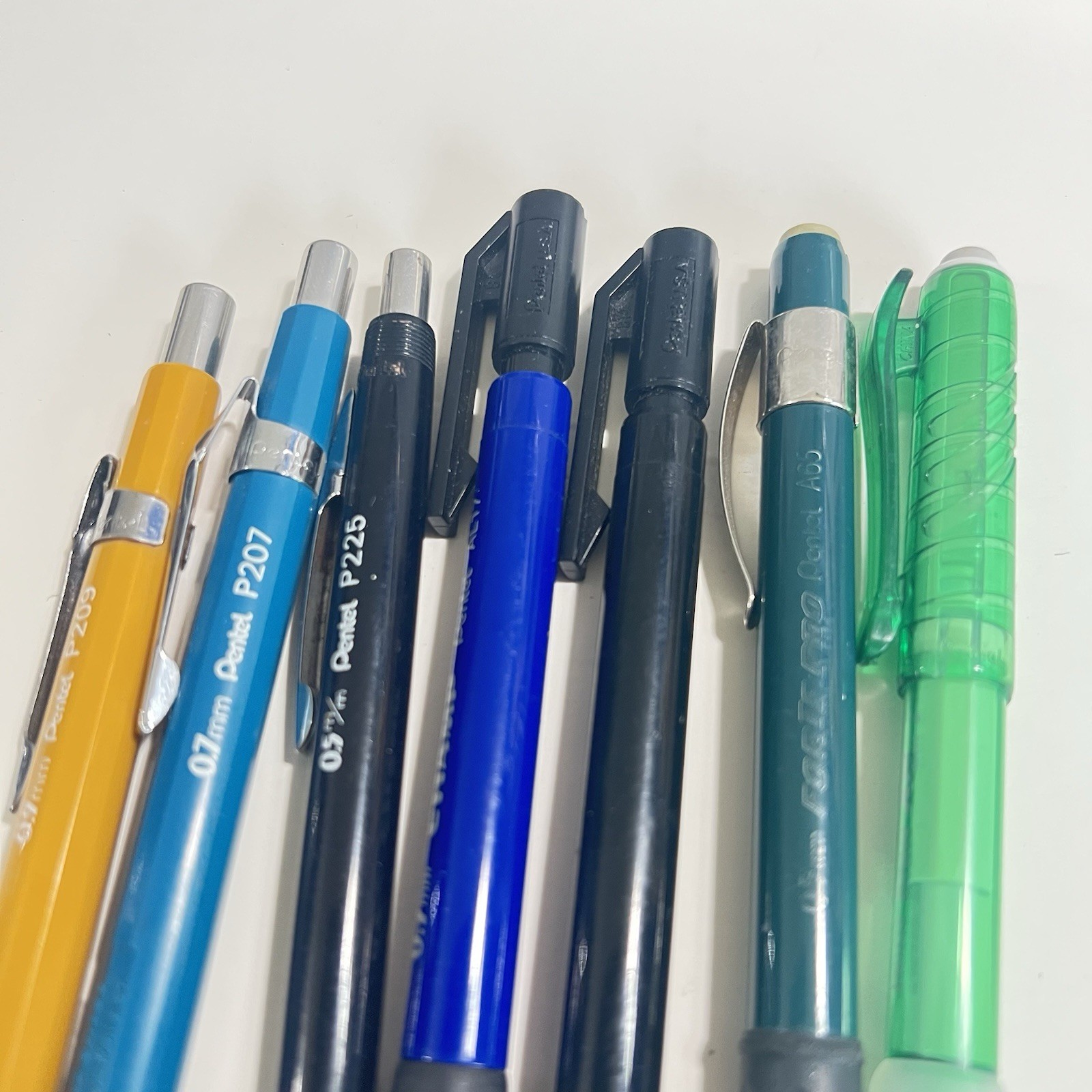 Vintage Pentel Mechanical Pencils P207 P209 Forte Grip Twist Erase Champ