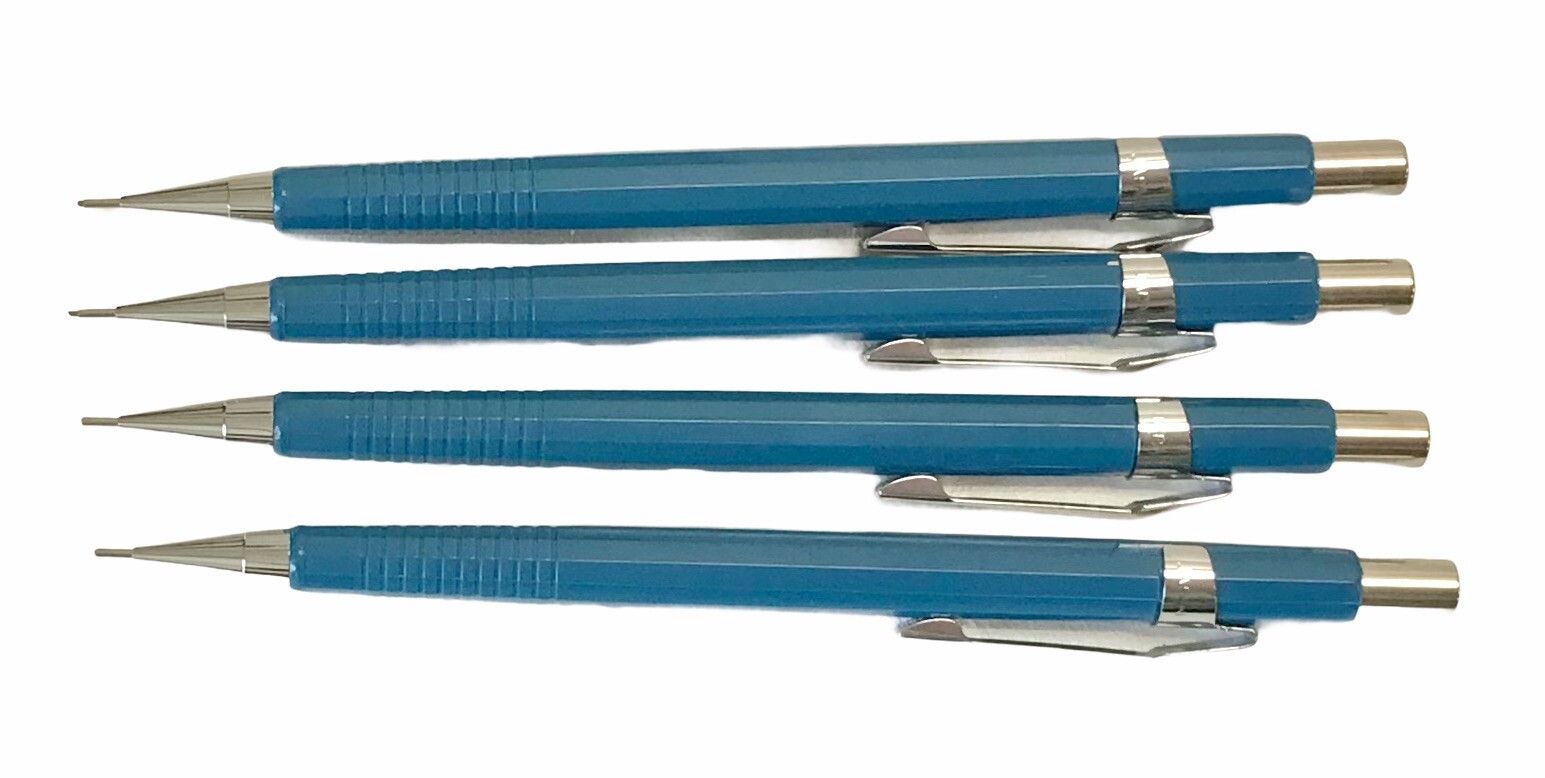 4 – Pentel P207 Sharp Automatic Mechanical Drafting Pencil Blue 0.7 mm Japan VTG