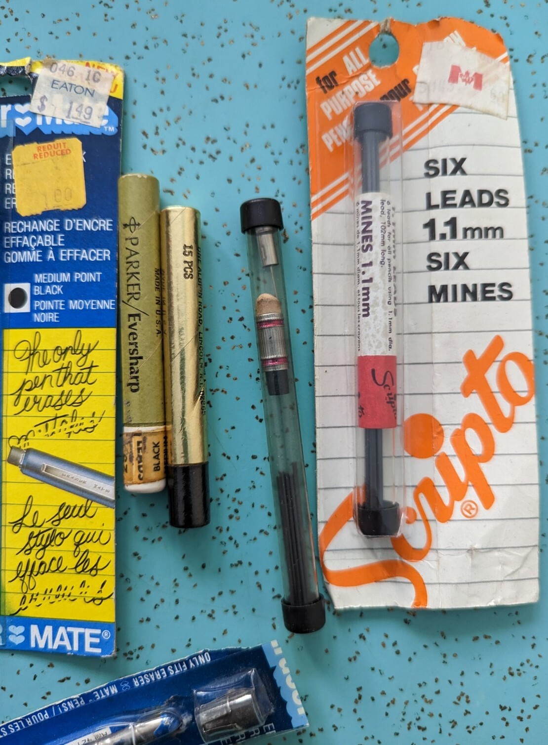 Lot Of Vintage Mechanical Pencil Lead And Pen Refills