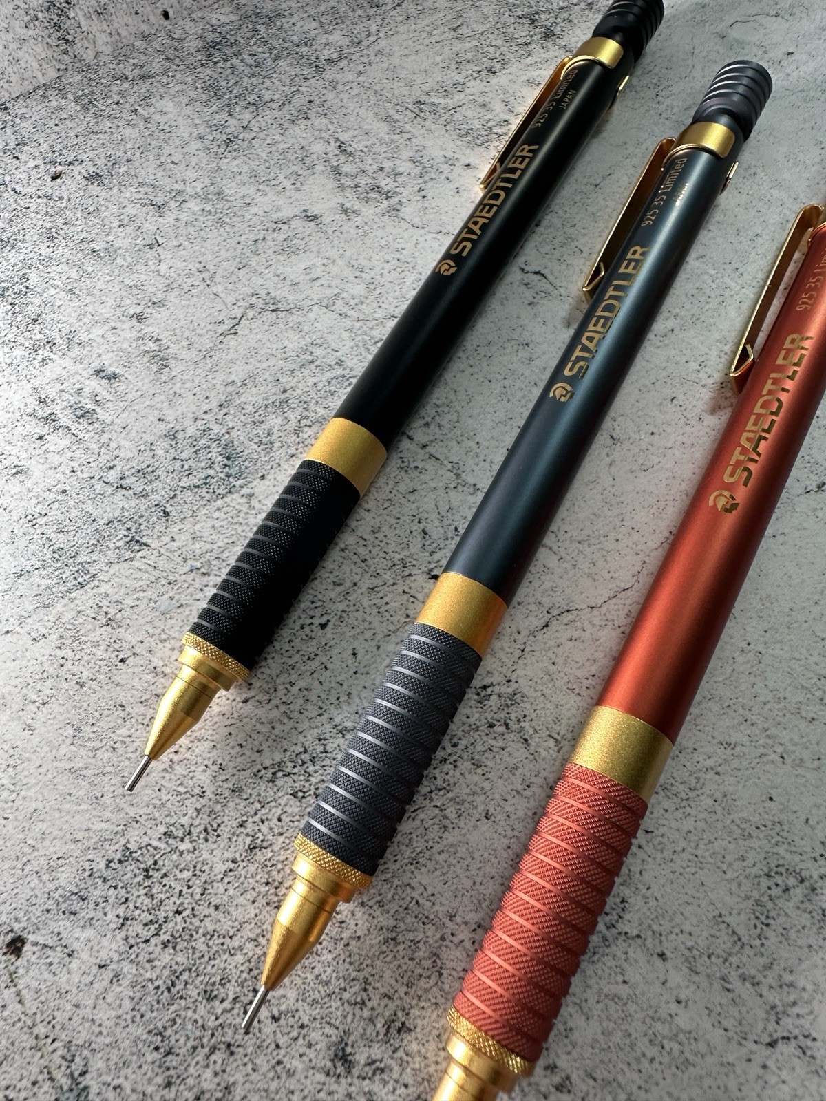 STAEDTLER 925 35 0.5mm Limited Edition Loft Set of 3 Black , Blue And Red