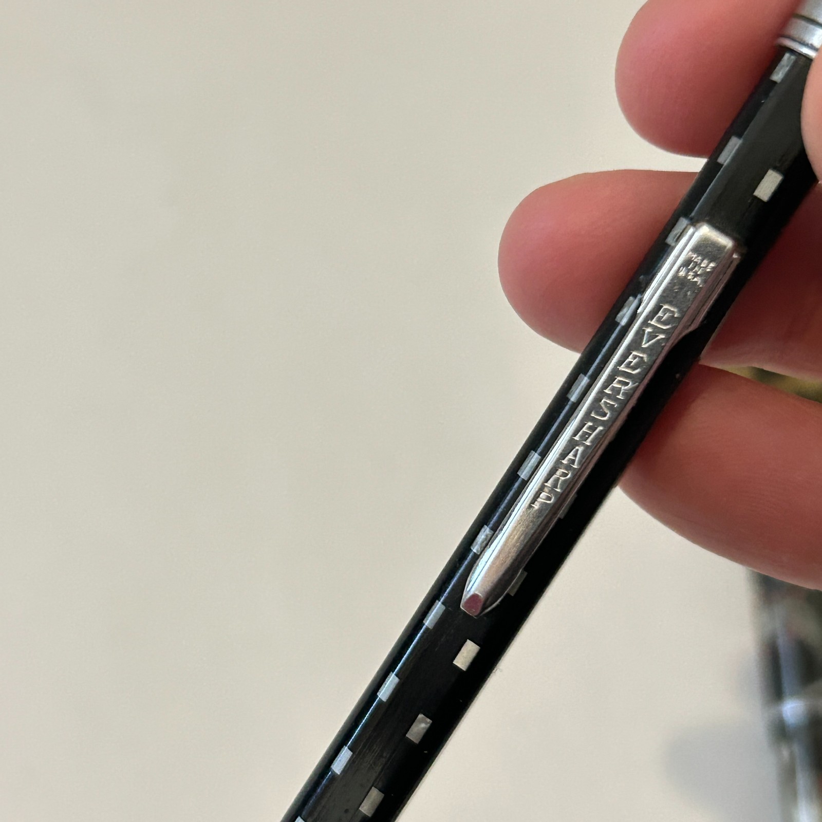 Vintage Eversharp Square 4 Mechanical Pencil Transparent Window Design White Dot