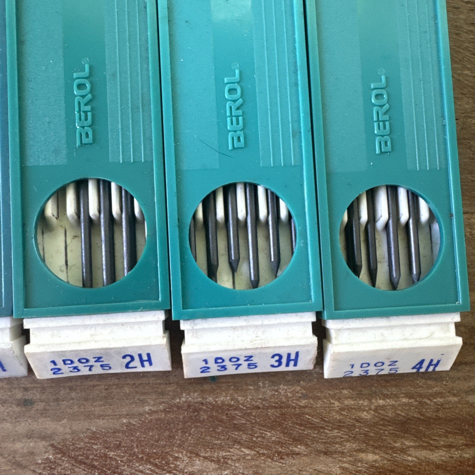 Vintage Berol Turquoise Drafting Leads Lot E1 2H 3H 4H 6 Boxes Partial