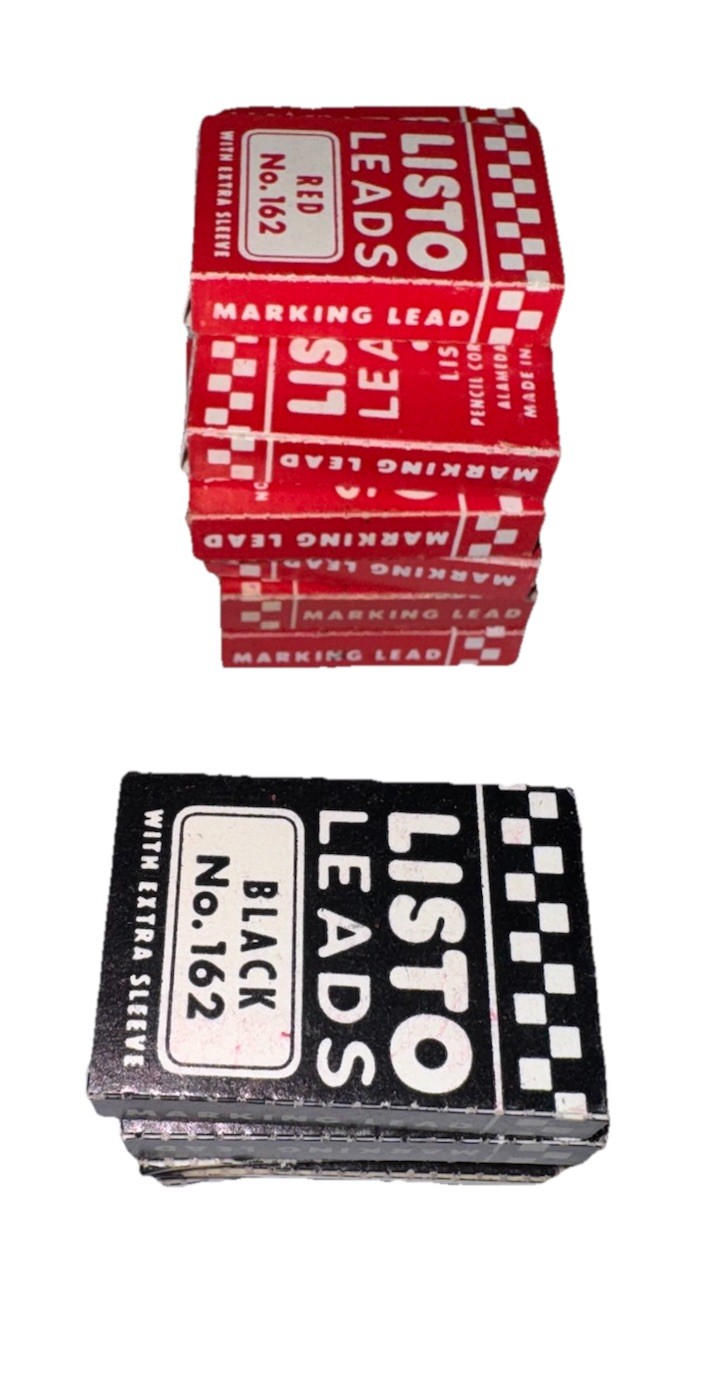 Large Lot Of Listo Marking Leads FIVE (5) #162 RED And ELEVEN (11) #162 BLACK