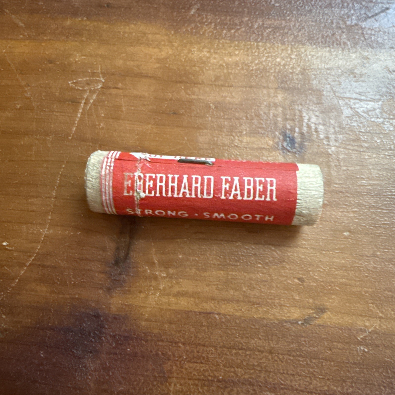 Vintage EBERHARF FABER MONGOL Red Thin Leads 3010/12 In Wooden Tube
