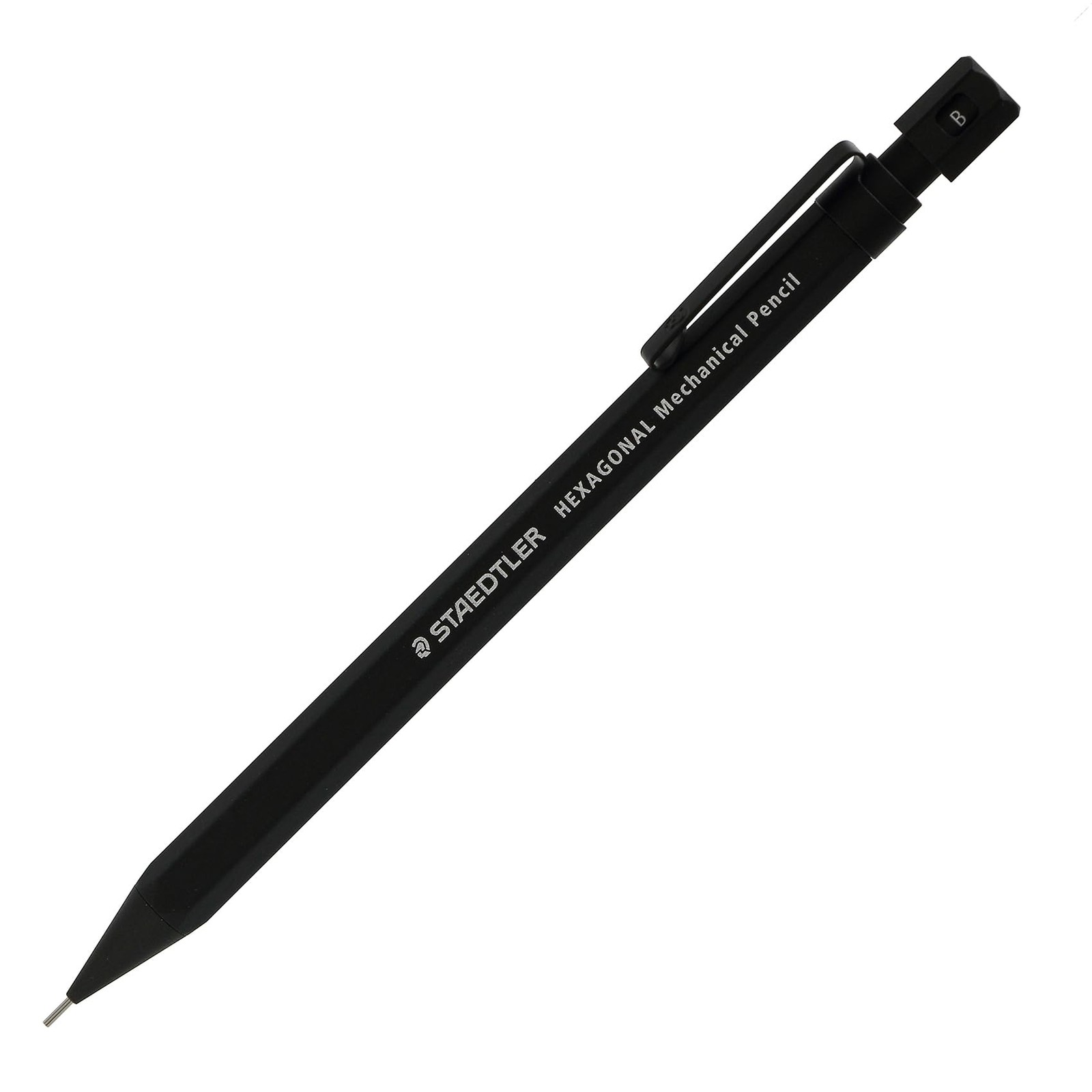 925 7705B Hexagonal Mechanical Pencil 0.02 Inch 0.5 mm Clean Black Draft