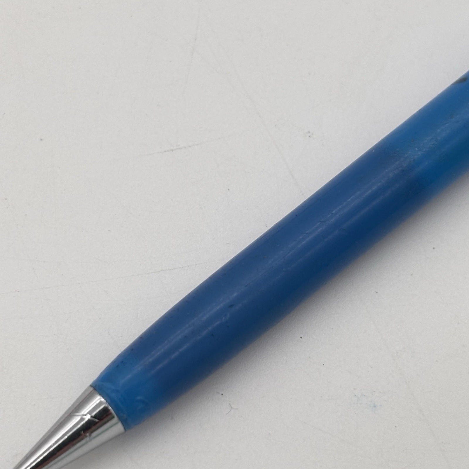 Vintage SCRIPTO Mechanical Pencil Korea Blue w Chrome 1970’s Needs Lead