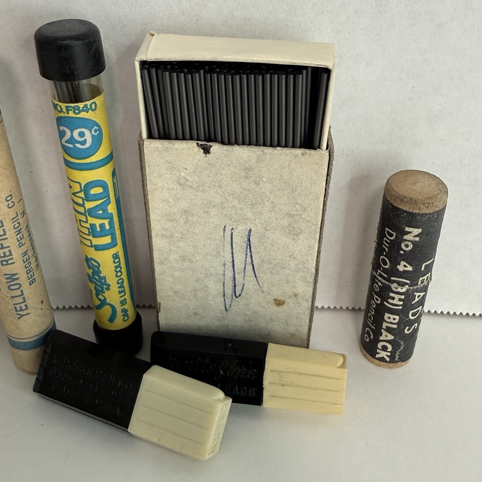 Vintage Drafting Pencil Lead Lot Checko Scripto Thin Lead Parker Refill