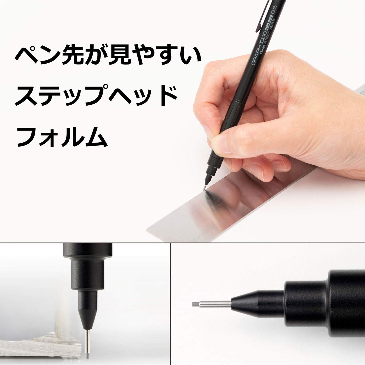 Pentel Drafting Pencil Graph for Pro, 0.5mm 1 Count (Pack of 1), Black