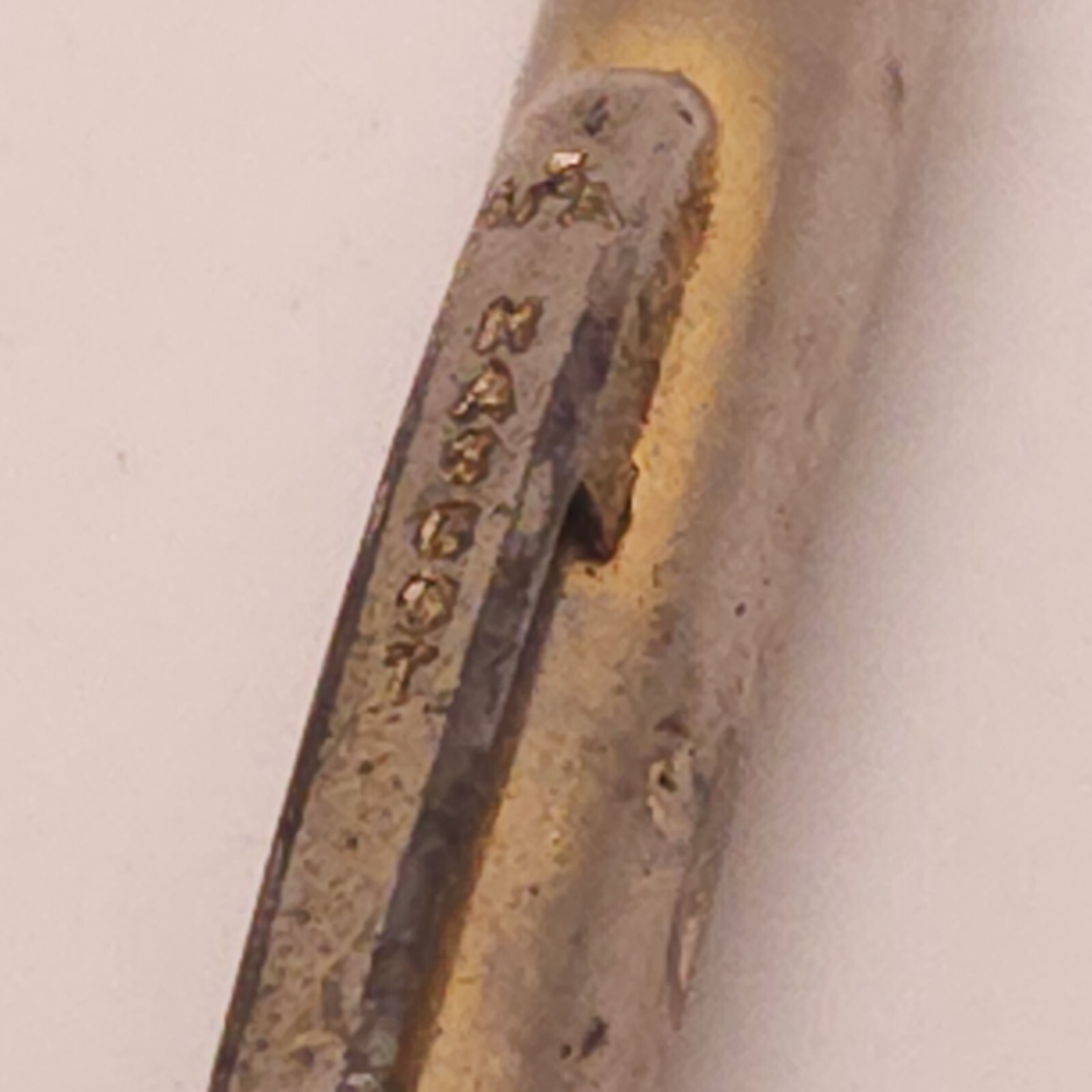 Mascot Vintage Mechanical Pencil Gold Colored Metal With Green Stone Set In End.