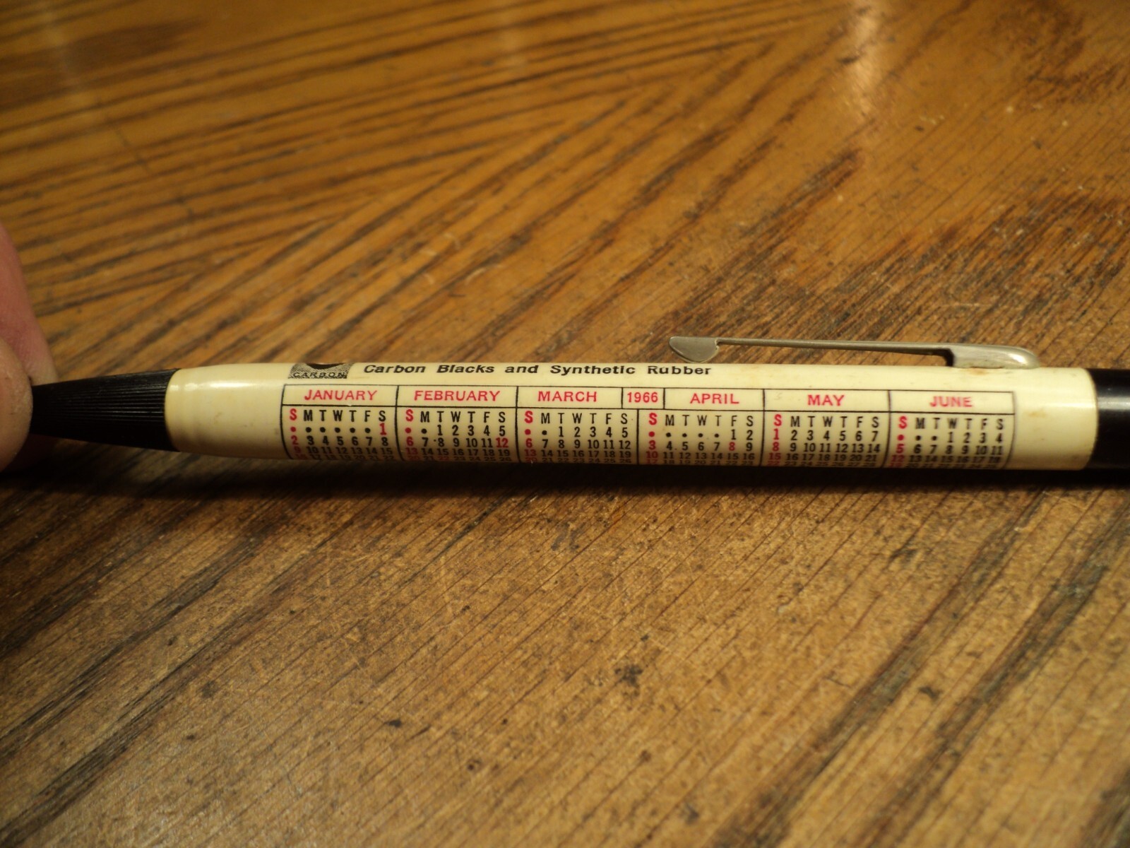 Vintage Autopoint Mechanical Pencil United Carbon 5-9/16″ Long 1966 Calendar