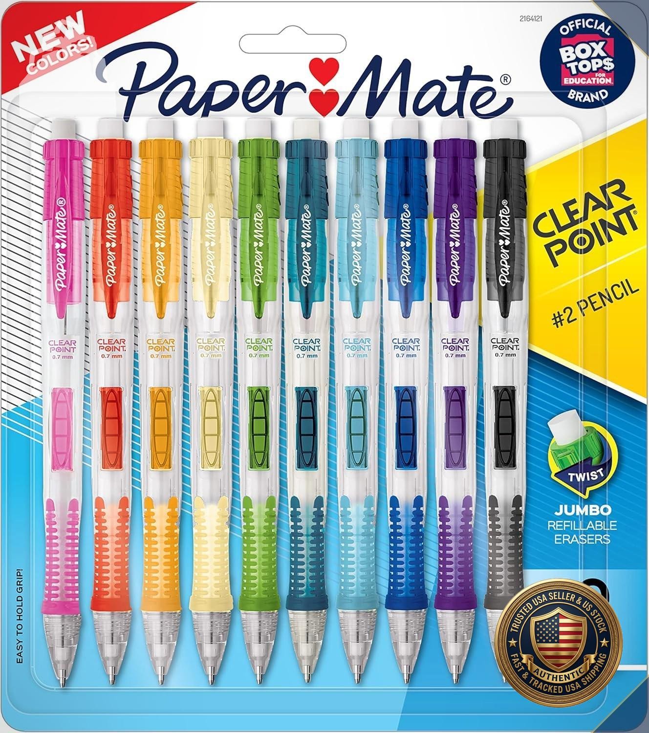 Mechanical Pencils 0.7mm HB #2 Lead 10 Count Set School Office