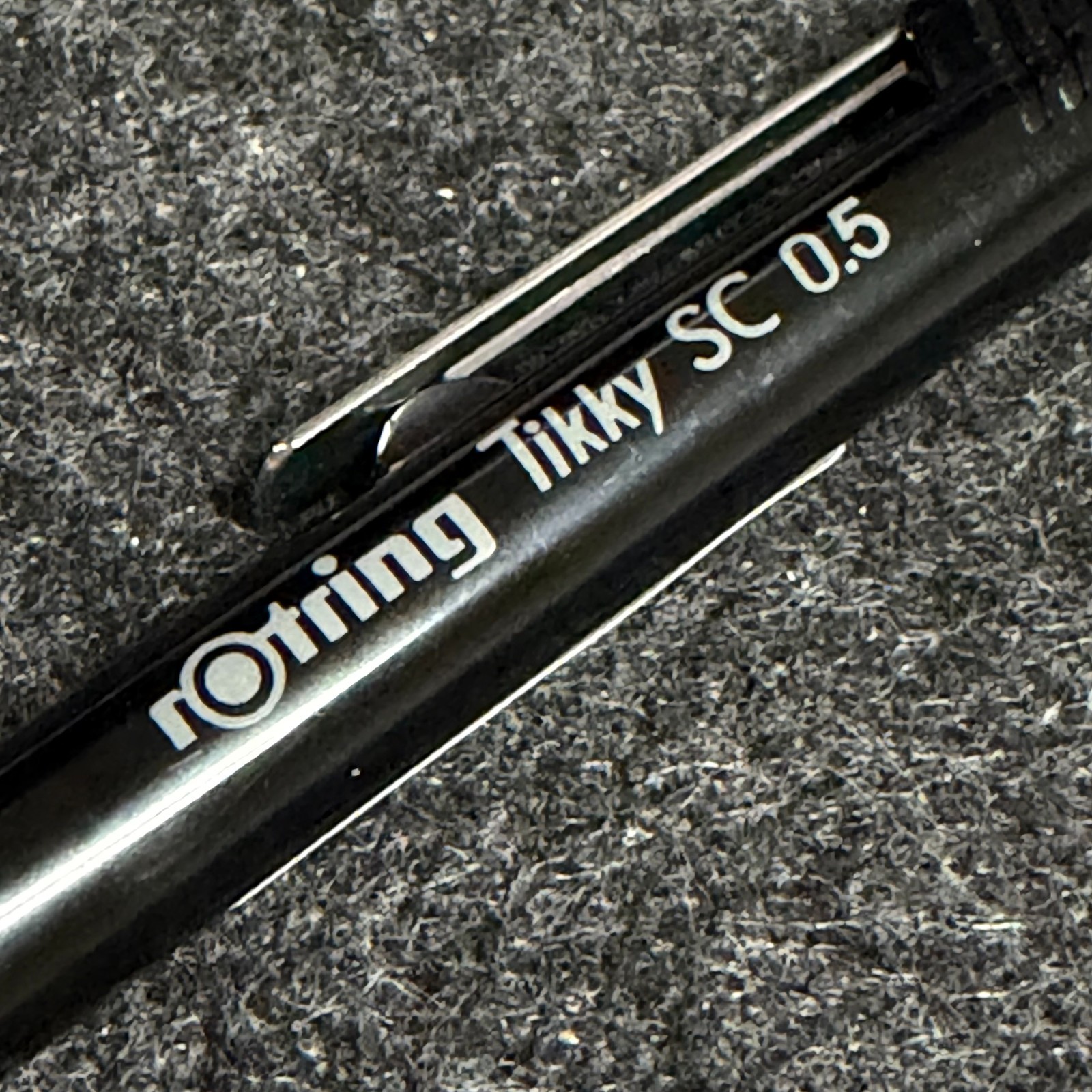 NOS Vintage rOtring Tikky SC 0.5 mm Black Retractable Sleeve Rare w/ Sticker
