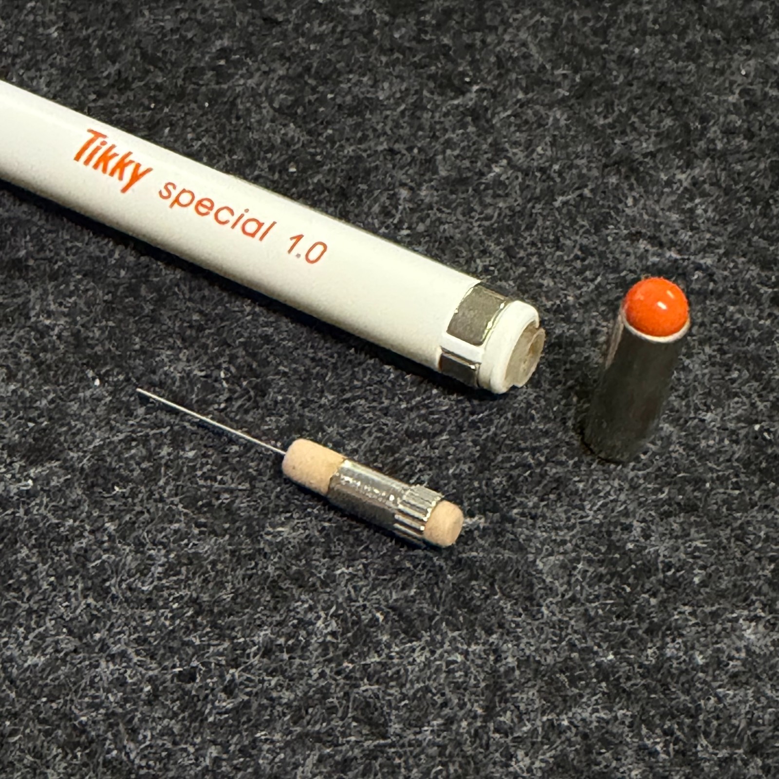Rare Vintage rOtring Tikky Special 1.0mm White Orange Germany Gen 1 NOS