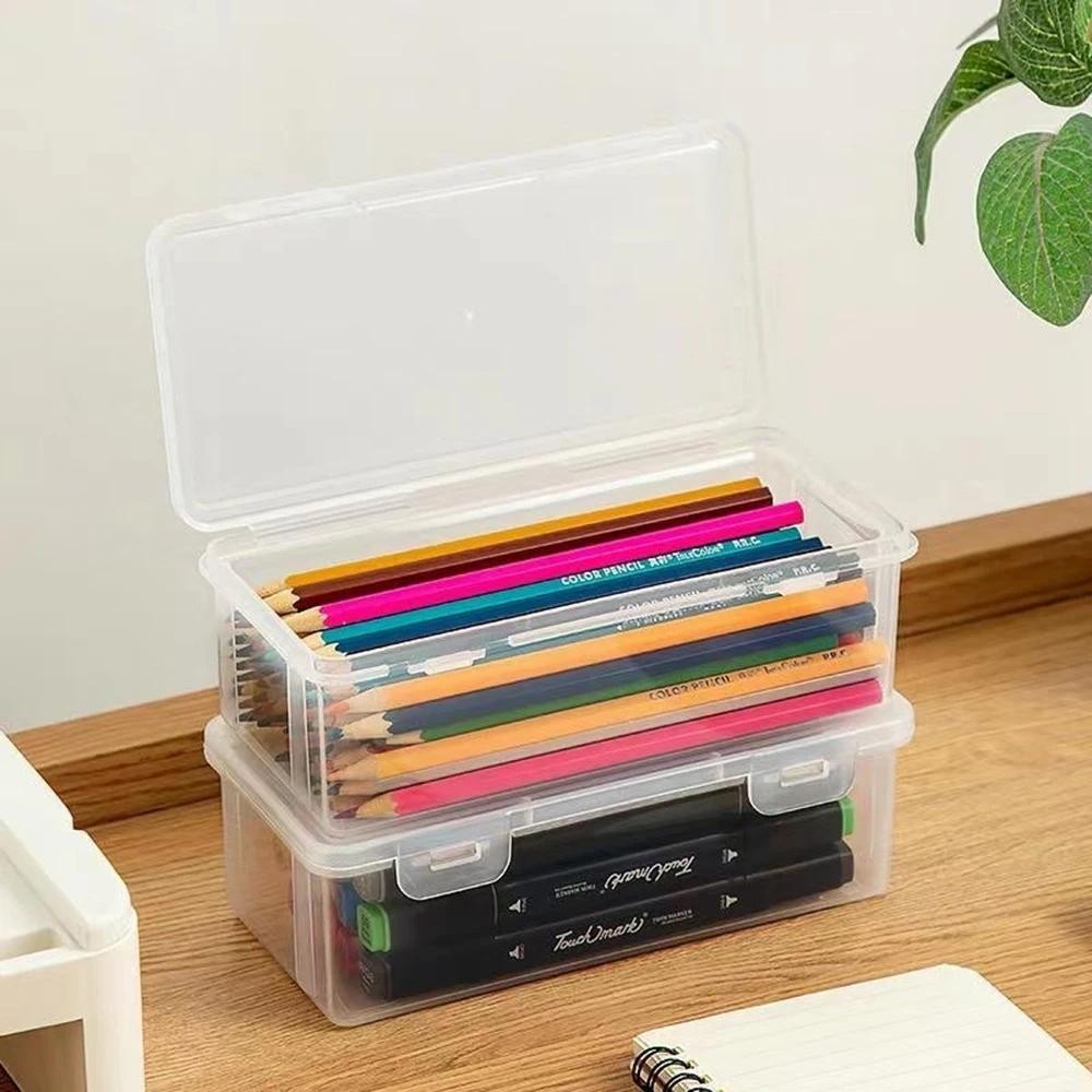 1 pcs Translucent Pencil Case – Large Capacity Organizer for School & Office