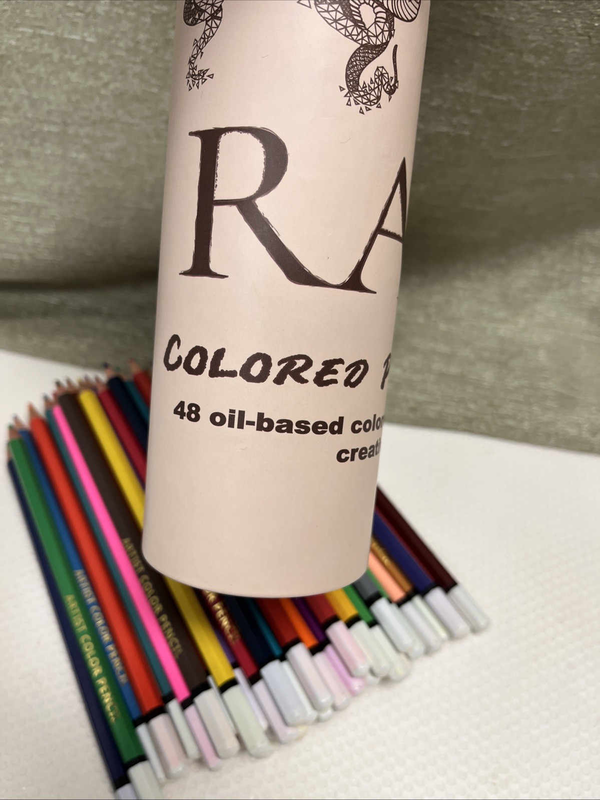 48 Count Colored Pencils Set, Oil Art for Adult Raja