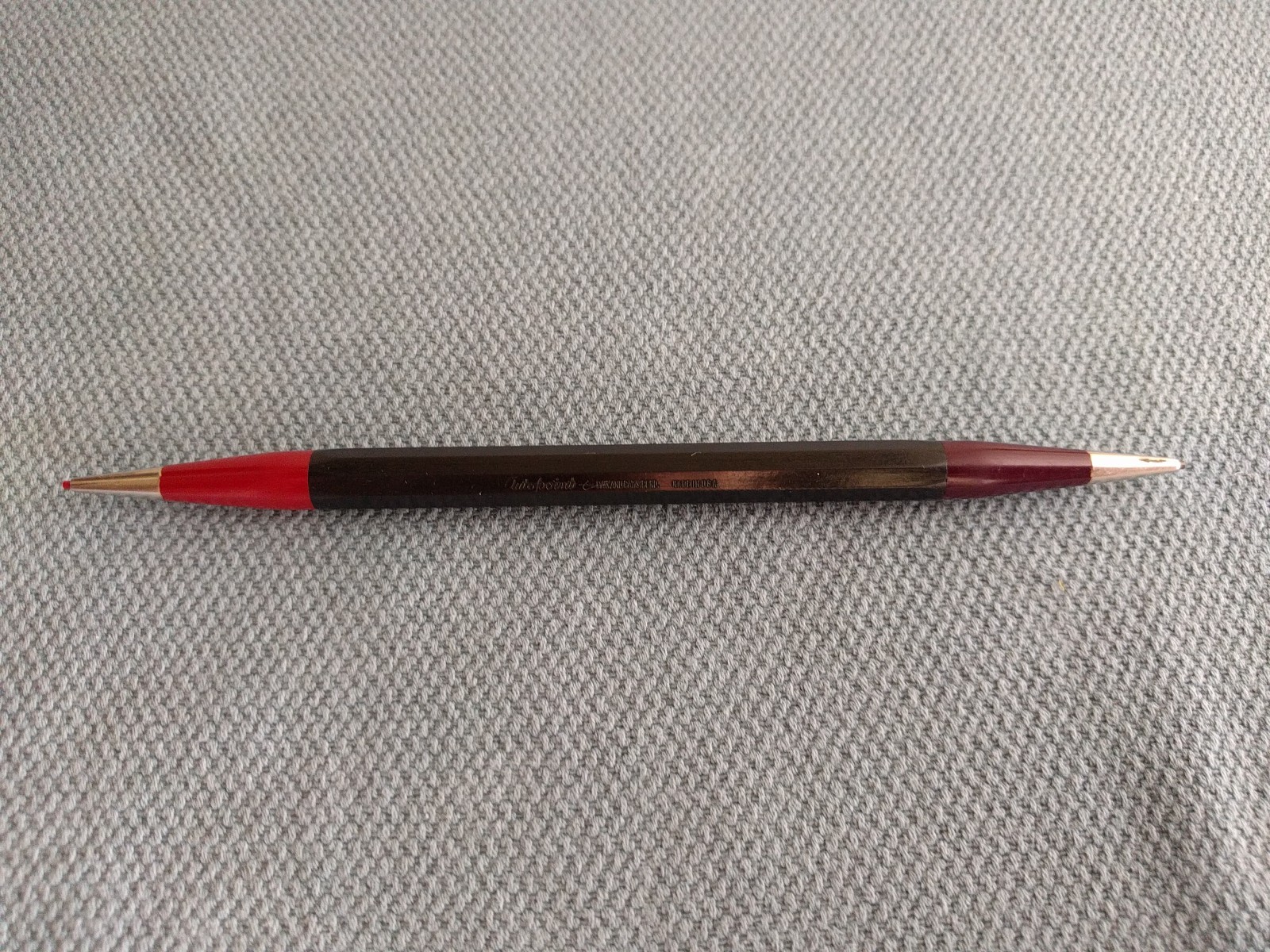 Vintage Autopoint Double End Mechanical Pencil Red and Black