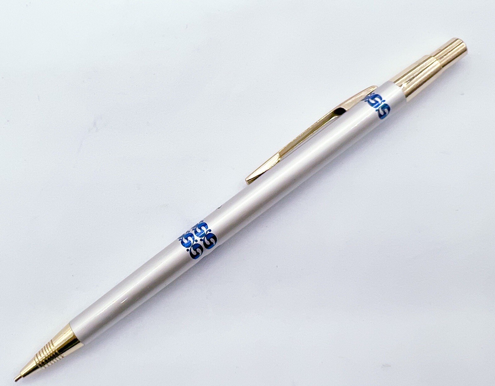 NOS Sailor Mechanical Pencil 0.5mm Beautiful Pattern Box japan Metal Gold Trim