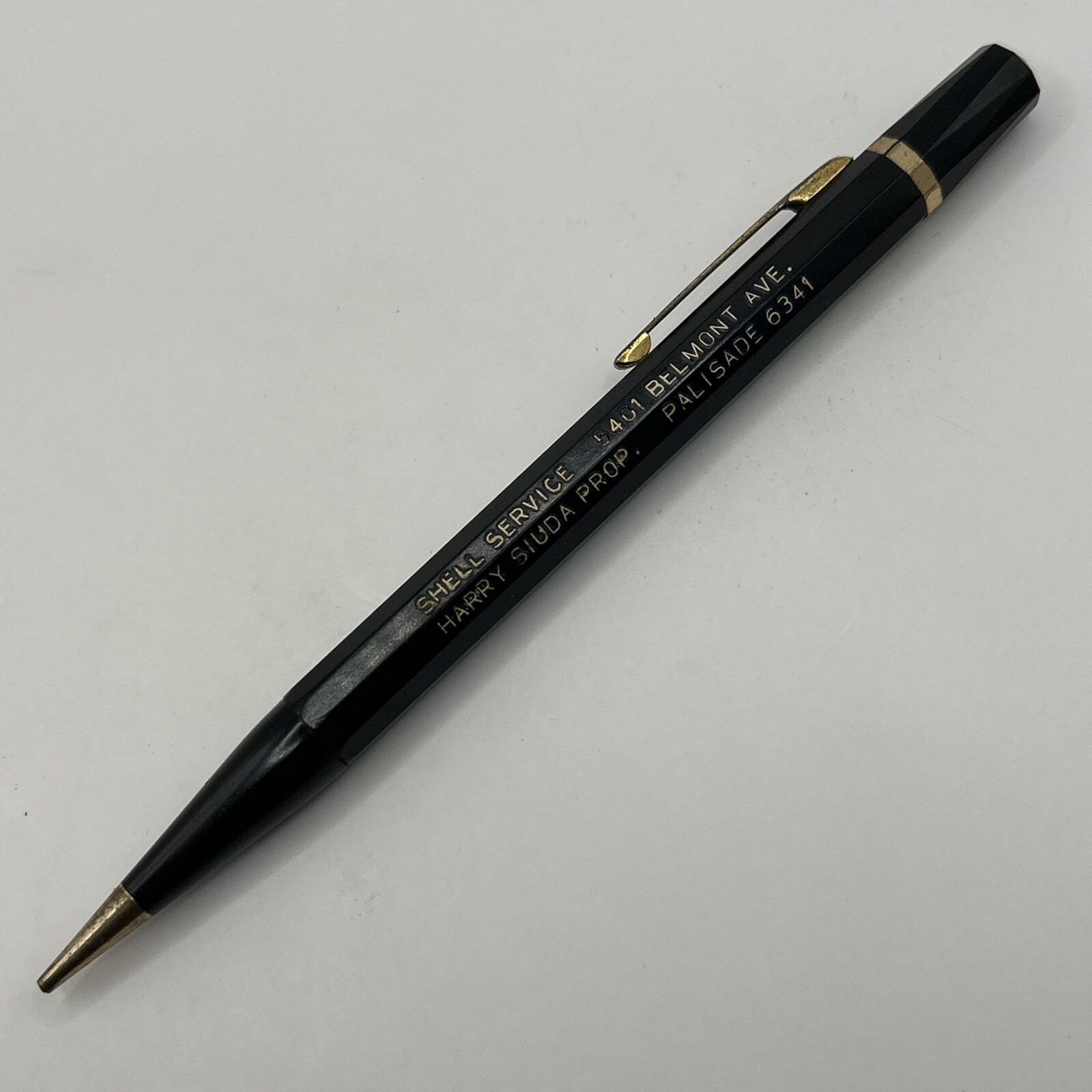 VTG Autopoint Mechanical Pencil SHELL SERVICE 5401 Belmont Ave. Harry Siuda