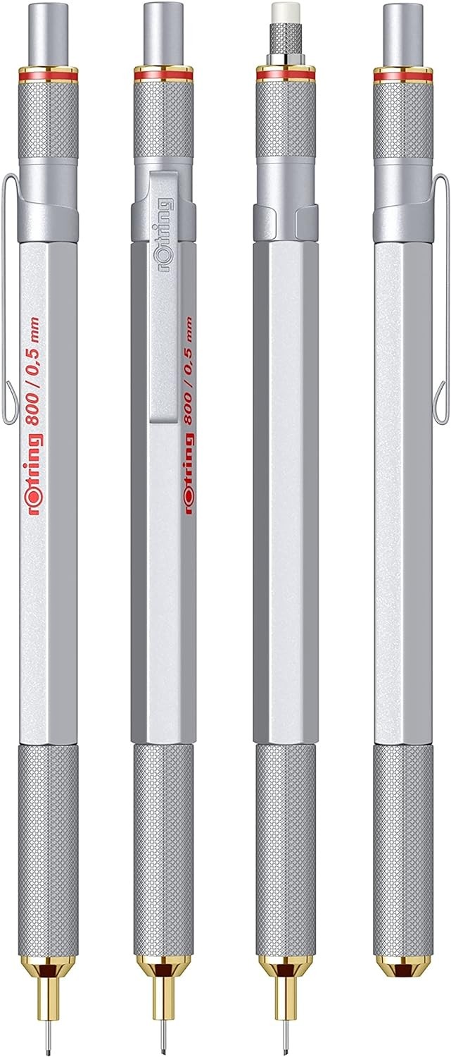New Rotring 1904449 800 Retractable Mechanical Pencil 0.5 mm Silver from Japan