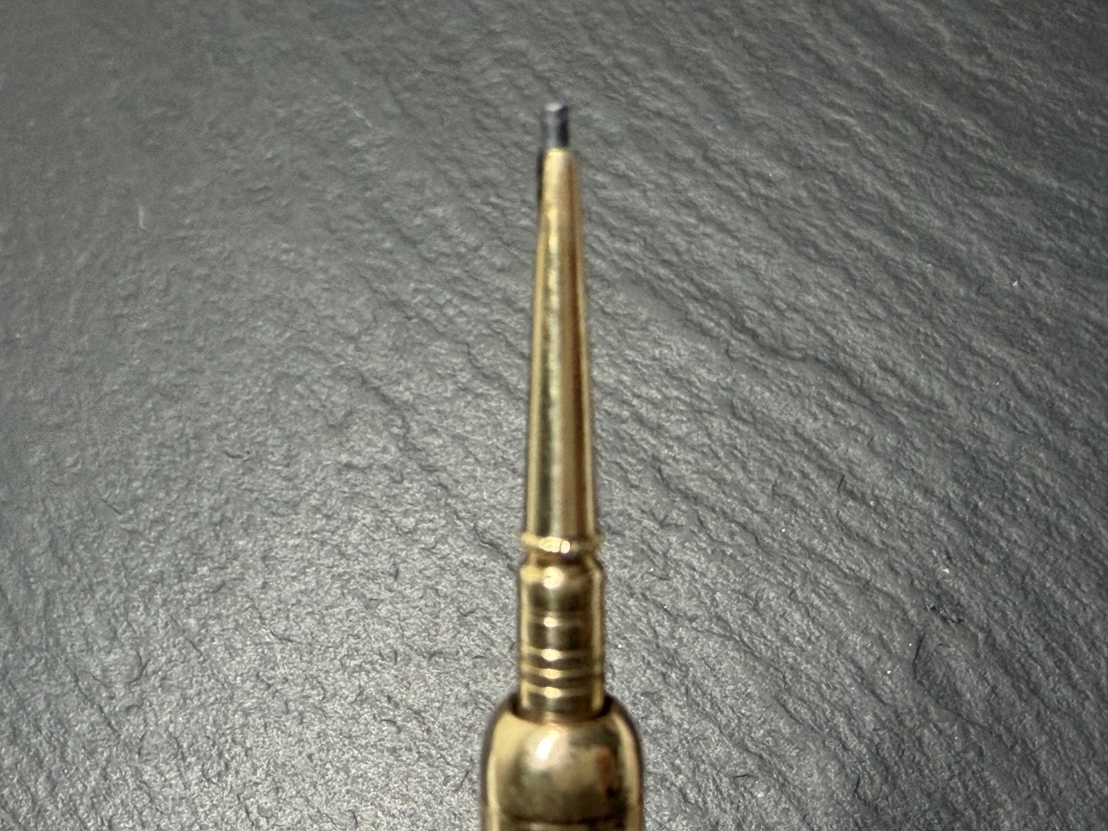 ANTIQUE GOLD FILLED TELESCOPING MECHANICAL PENCIL WITH LOOP, MONOGRAM N1006