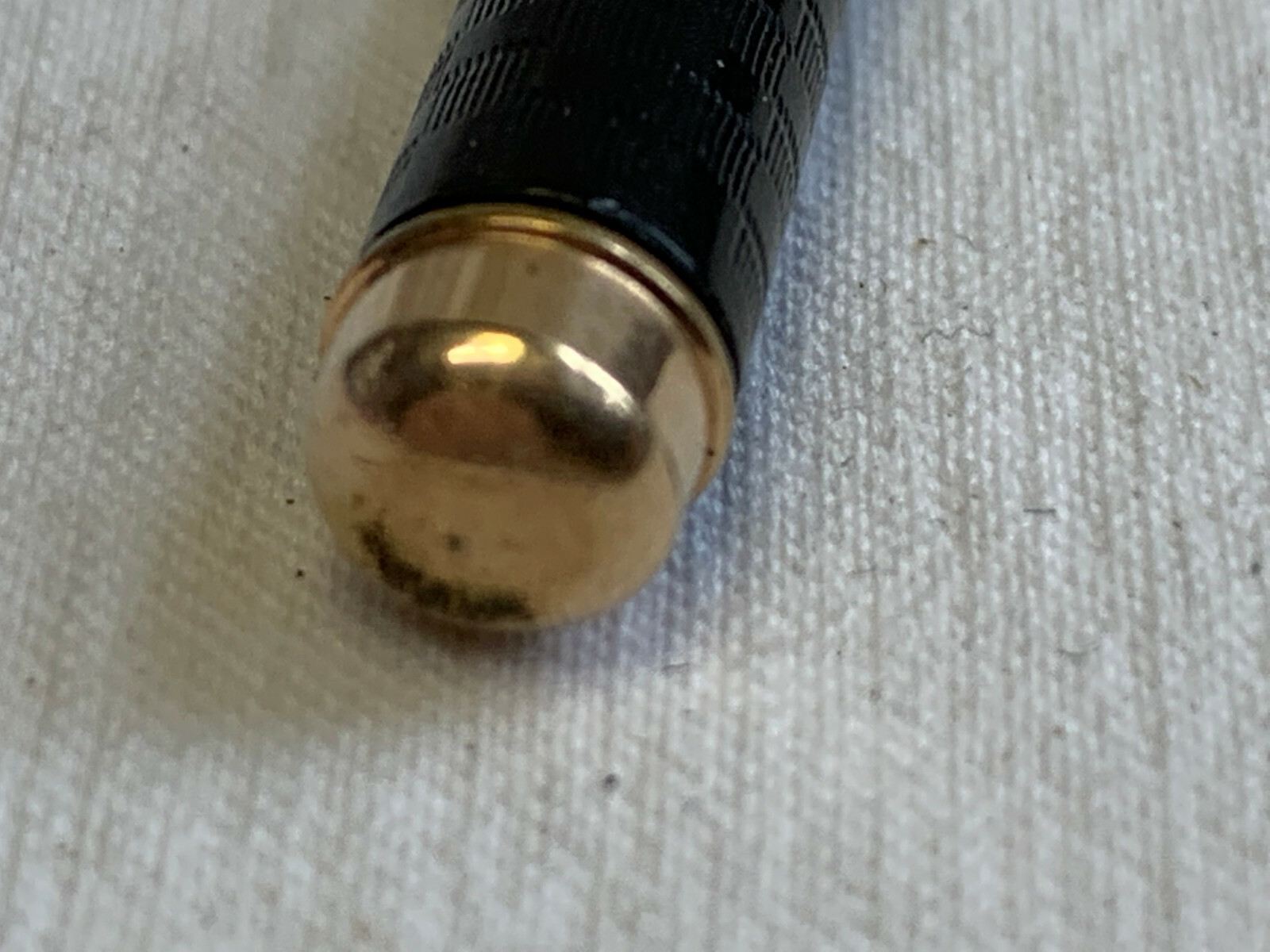 Vtg Mechanical Pencil Gold Filled Embossed Design Leather Wrapped