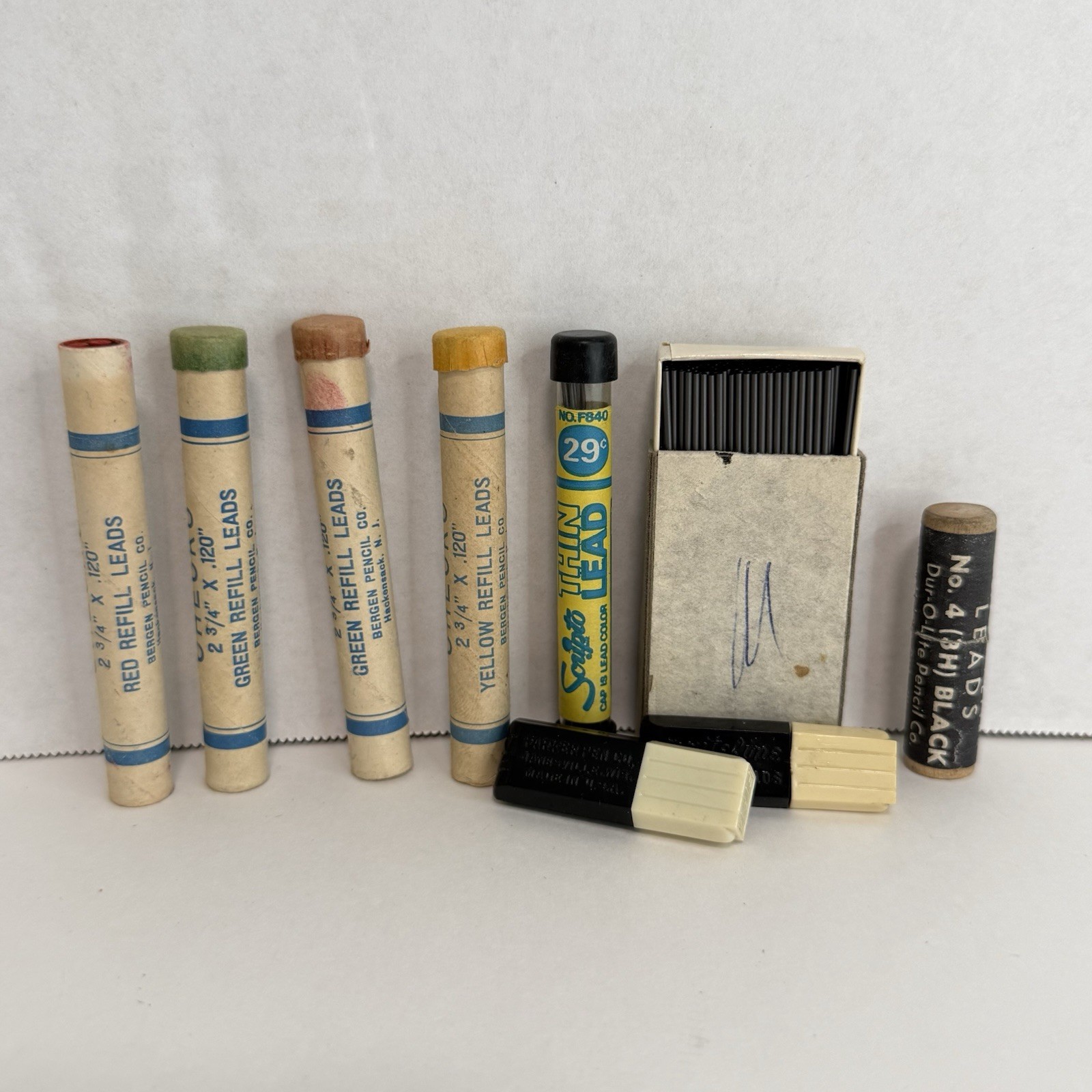Vintage Drafting Pencil Lead Lot Checko Scripto Thin Lead Parker Refill