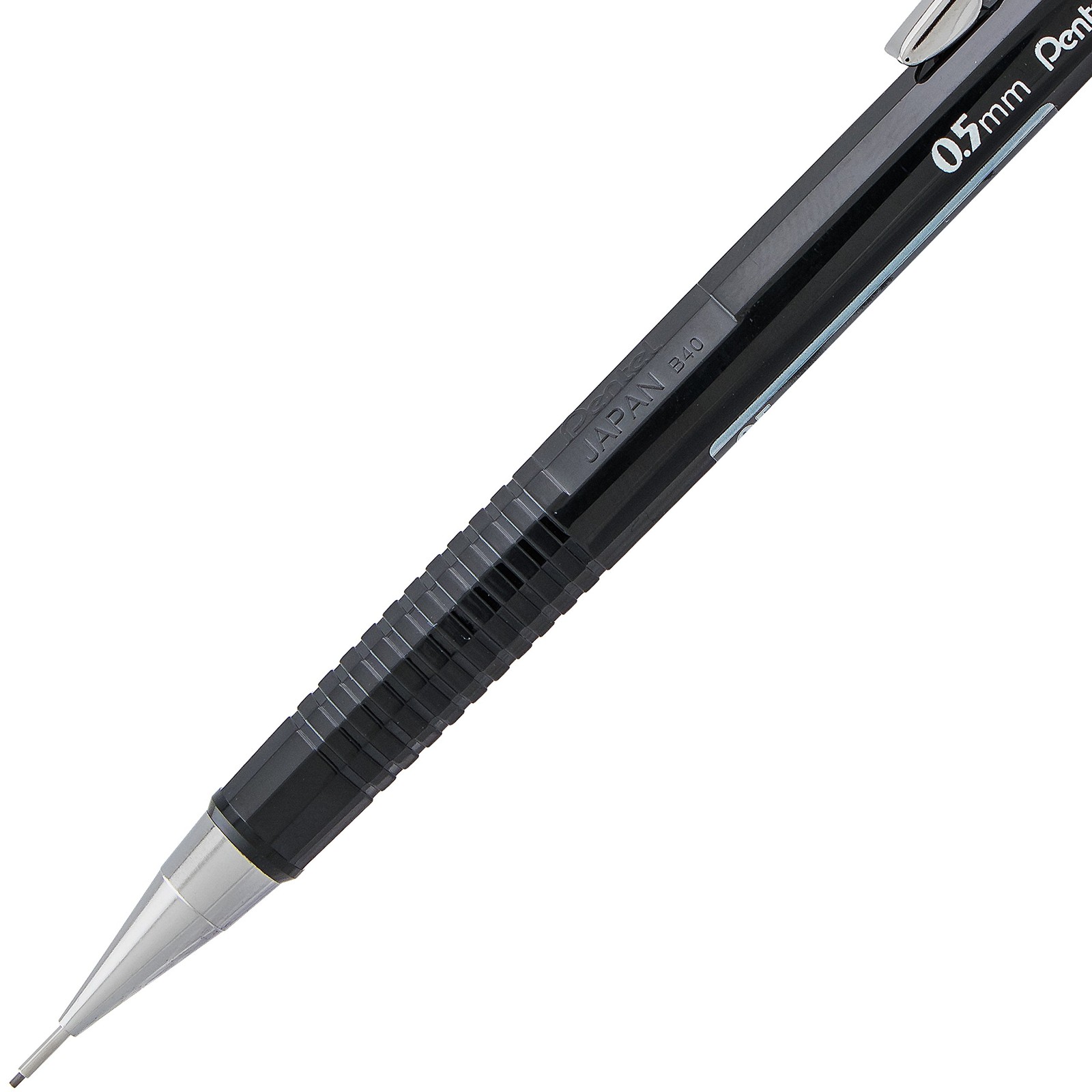 Pentel Sharp Mechanical Pencil (0.5mm), Fine Line, 1 Count (Pack of 2), Black