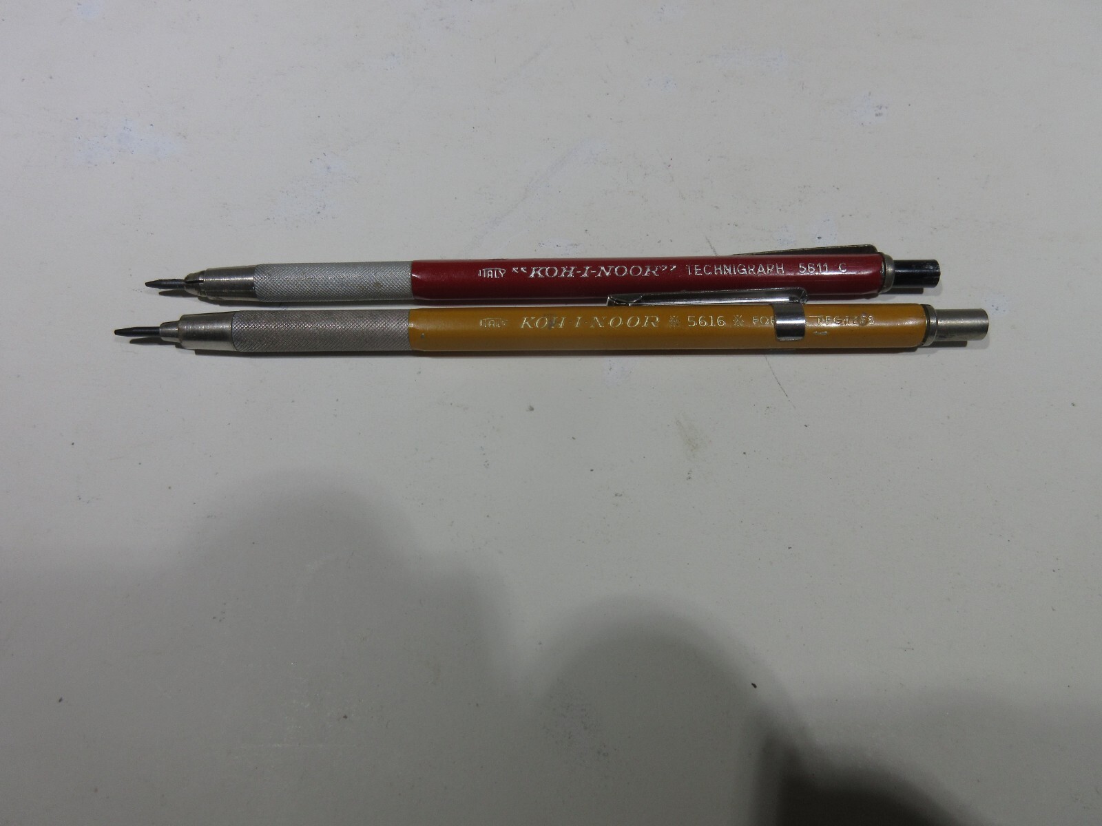 Two KOH-I-NOOR Mechanical Pencils Technigraph #5611 – # 5610 Italy=leads