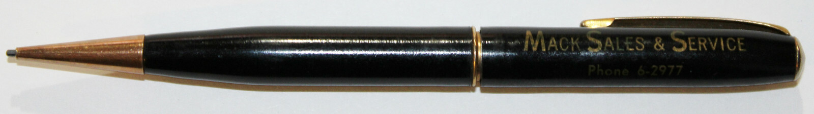 Vintage MACK SALES & SERVICE 5 Digit Phone Number Ritepoint MECHANICAL PENCIL W1