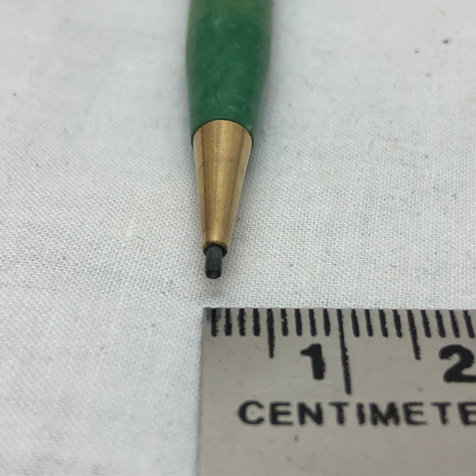 Vintage Sheaffer’s Mechanical Pencil Ring Top Vest Gold Filled Green Swirl