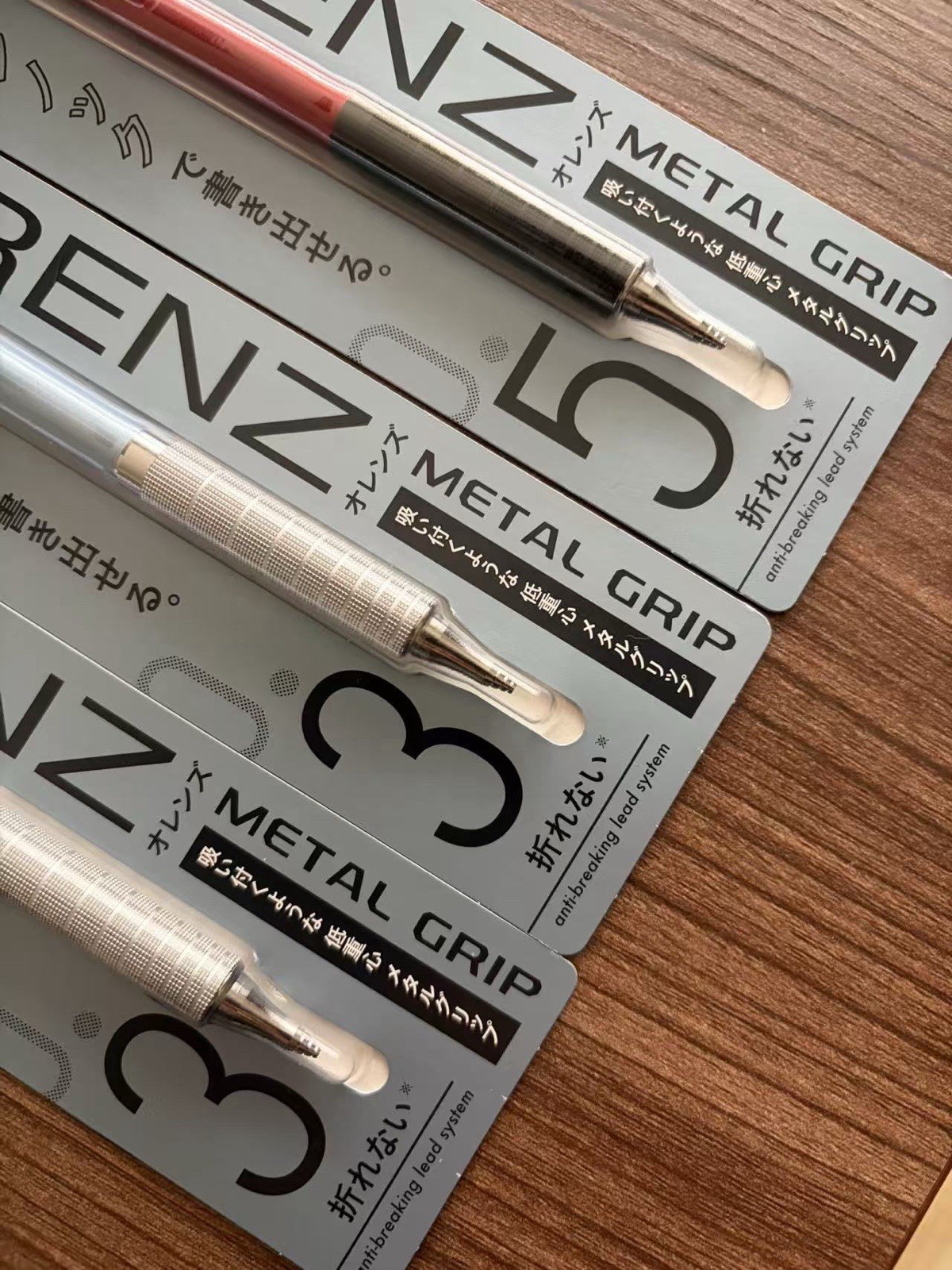 Pentel Orenz Metal Grip Mechanical Pencil & Ain Refill Set 0.3/0.5 HB Japan
