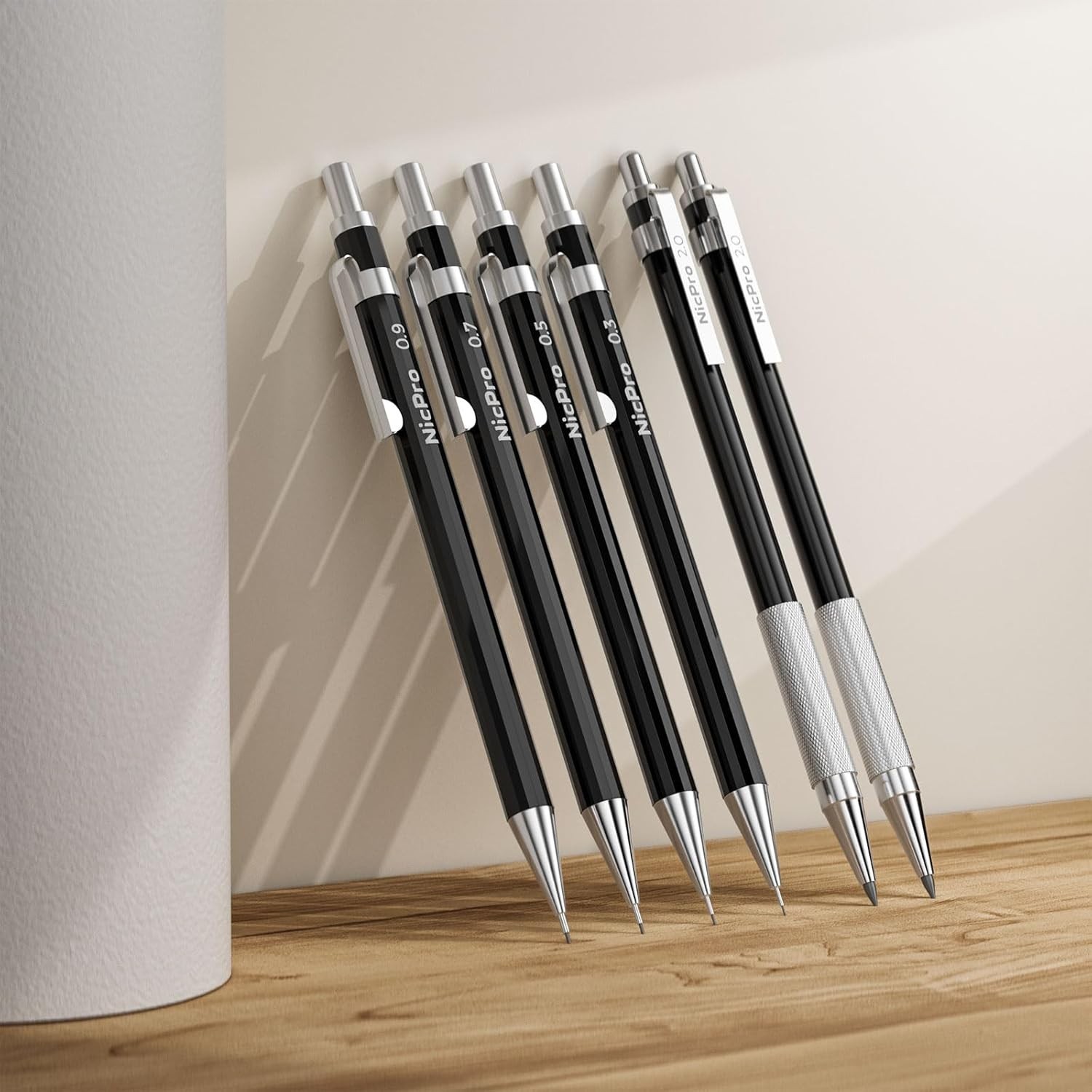 33PCS Metal Mechanical Pencil Set for Artists in an Elegant Leather Case