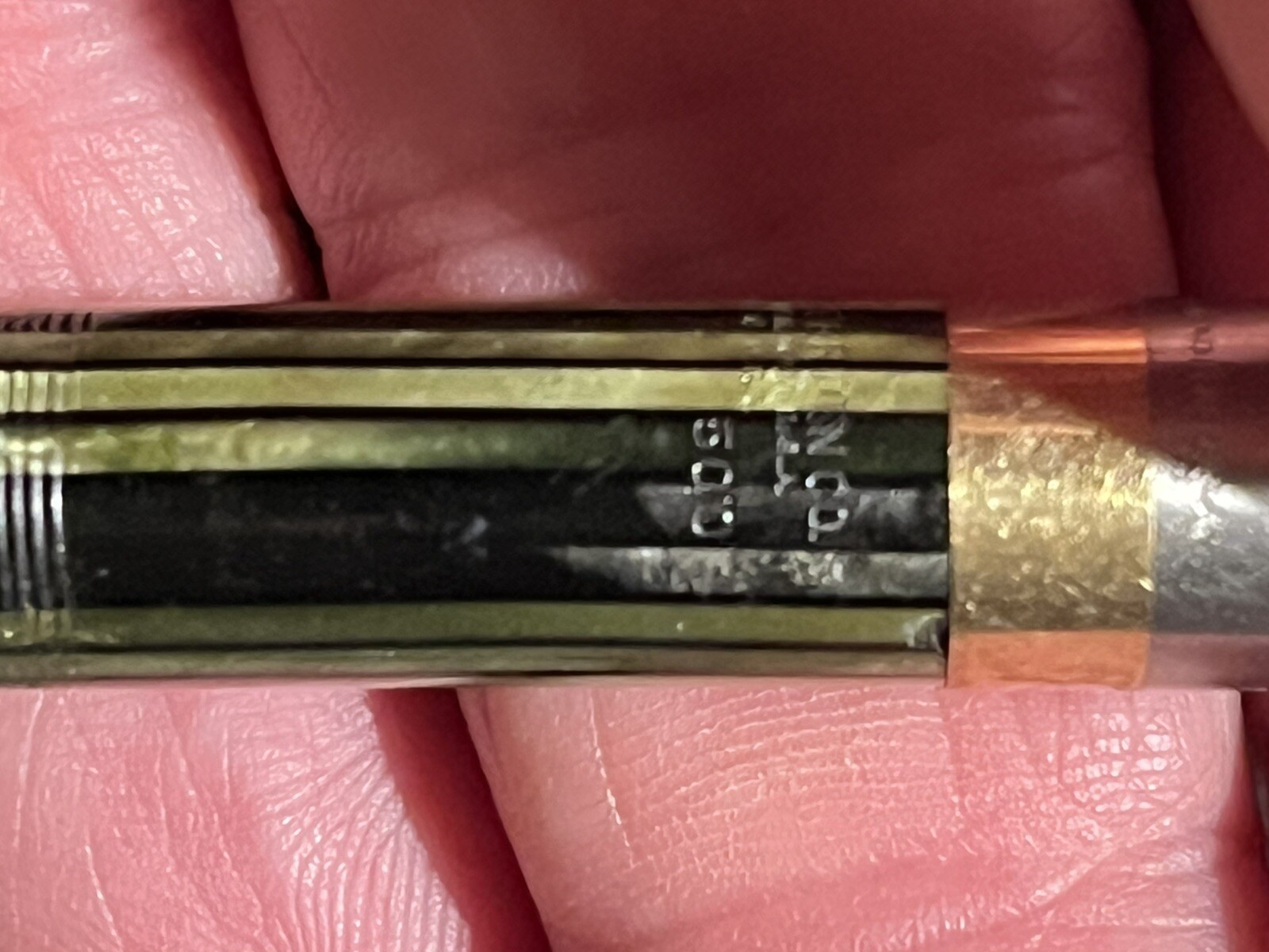 VINTAGE SCHEAFFER FOUNTAIN PEN Co 14K Pencil #500 Iridescent Green Silver