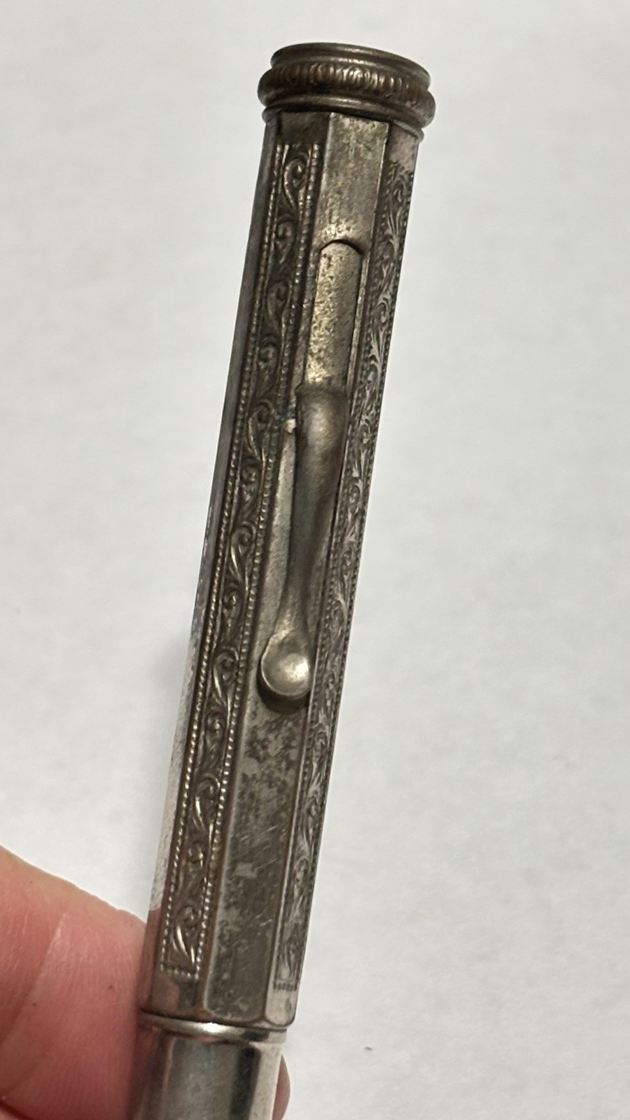 Vintage GERMANY Mechanical Pencil Silver Tone Art Deco 4 FOUR COLOR