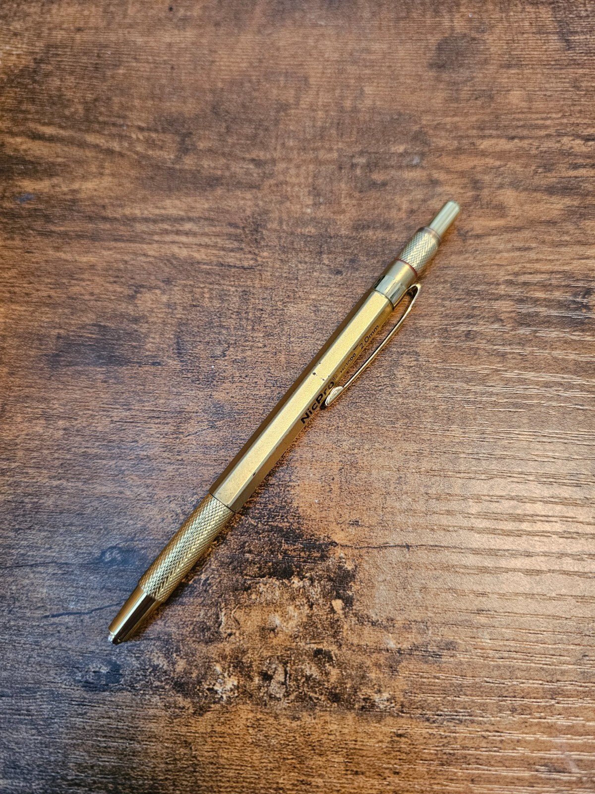 Nicpro 2.0mm Lead Holder heavy-duty mechanical pencil Gold Drafting Art