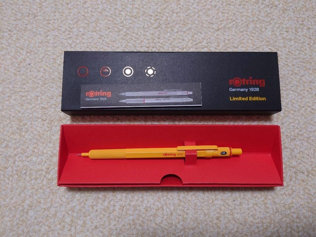 Rotring 600 Sharpie Pen 0.5mm Yellow with spare lead [Loft Limited].Loft Color