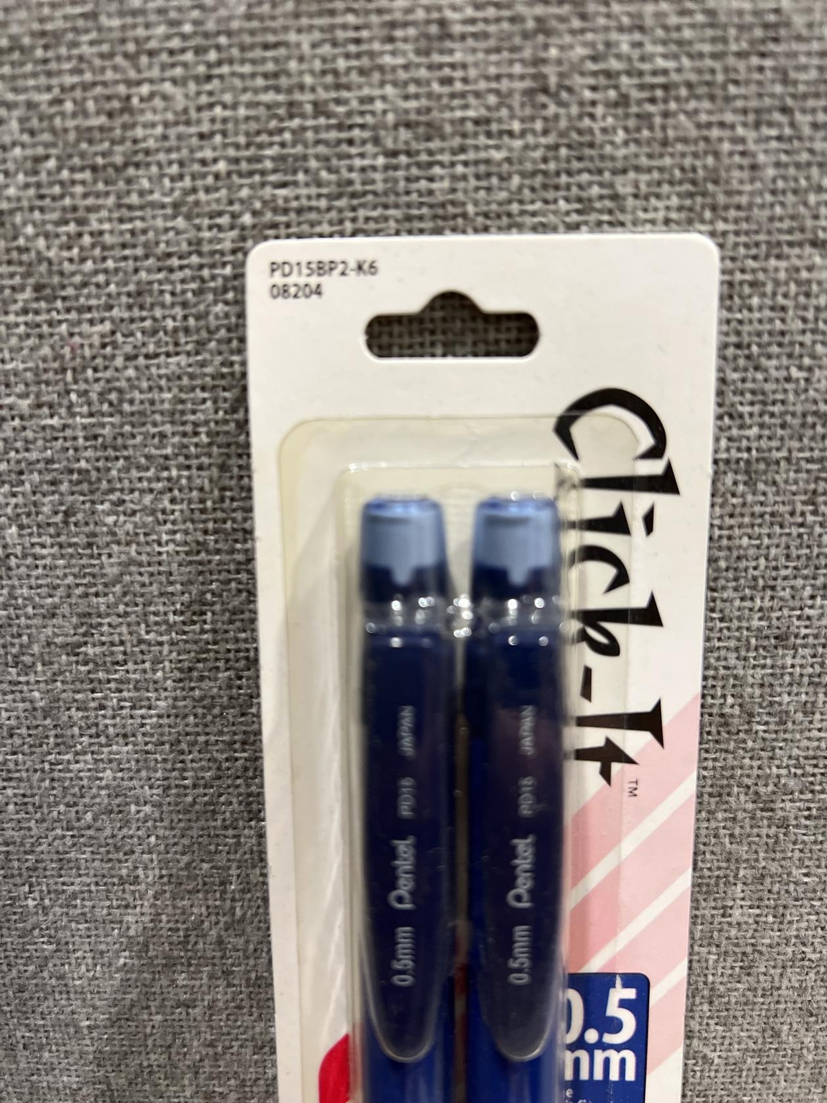 Pentel Click-It 0.5 mm pencils – 2 pk Blue Barrel