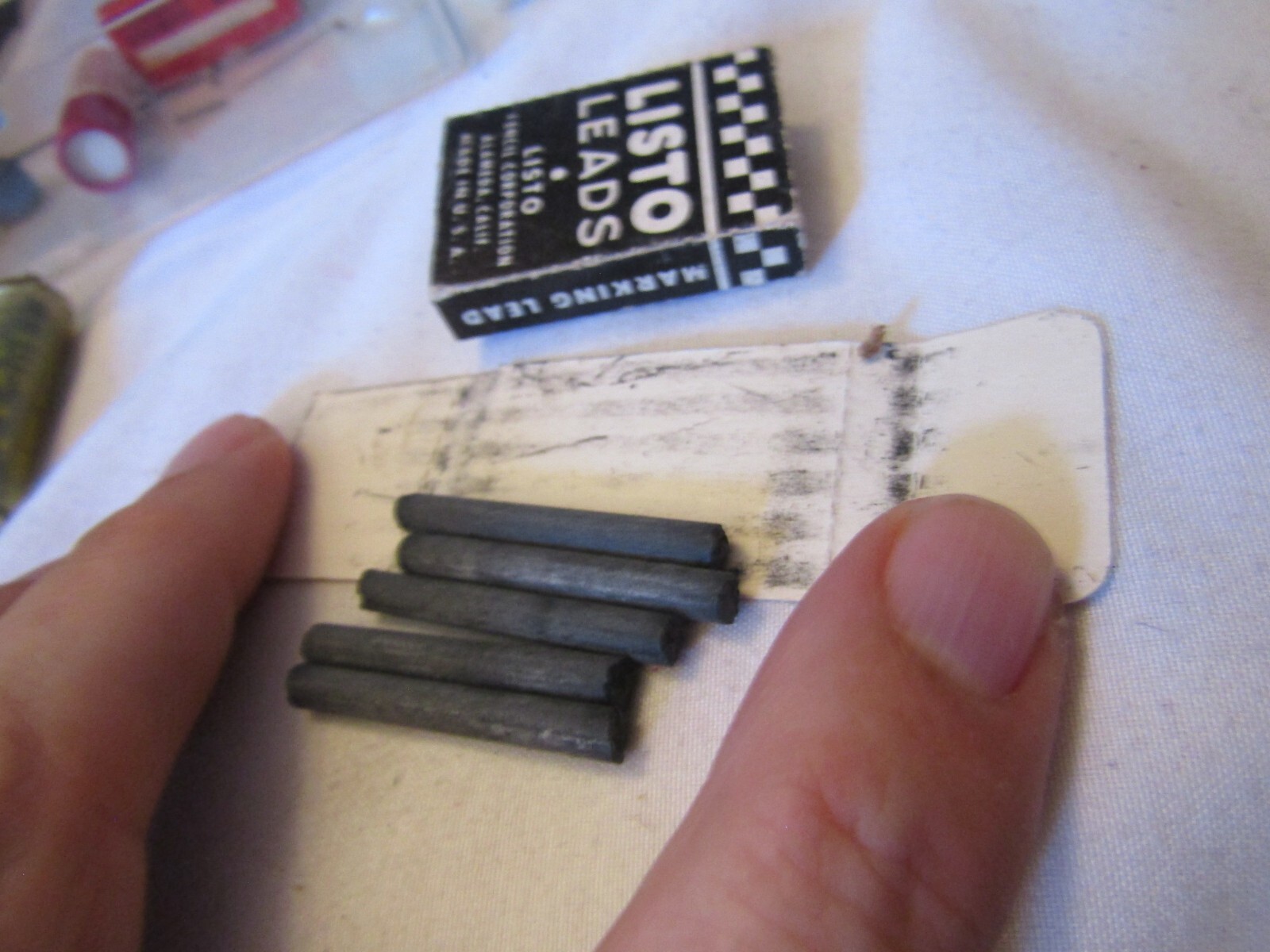 Vintage .162 pencil leads Listo 5 in box Excello 1.5 in box