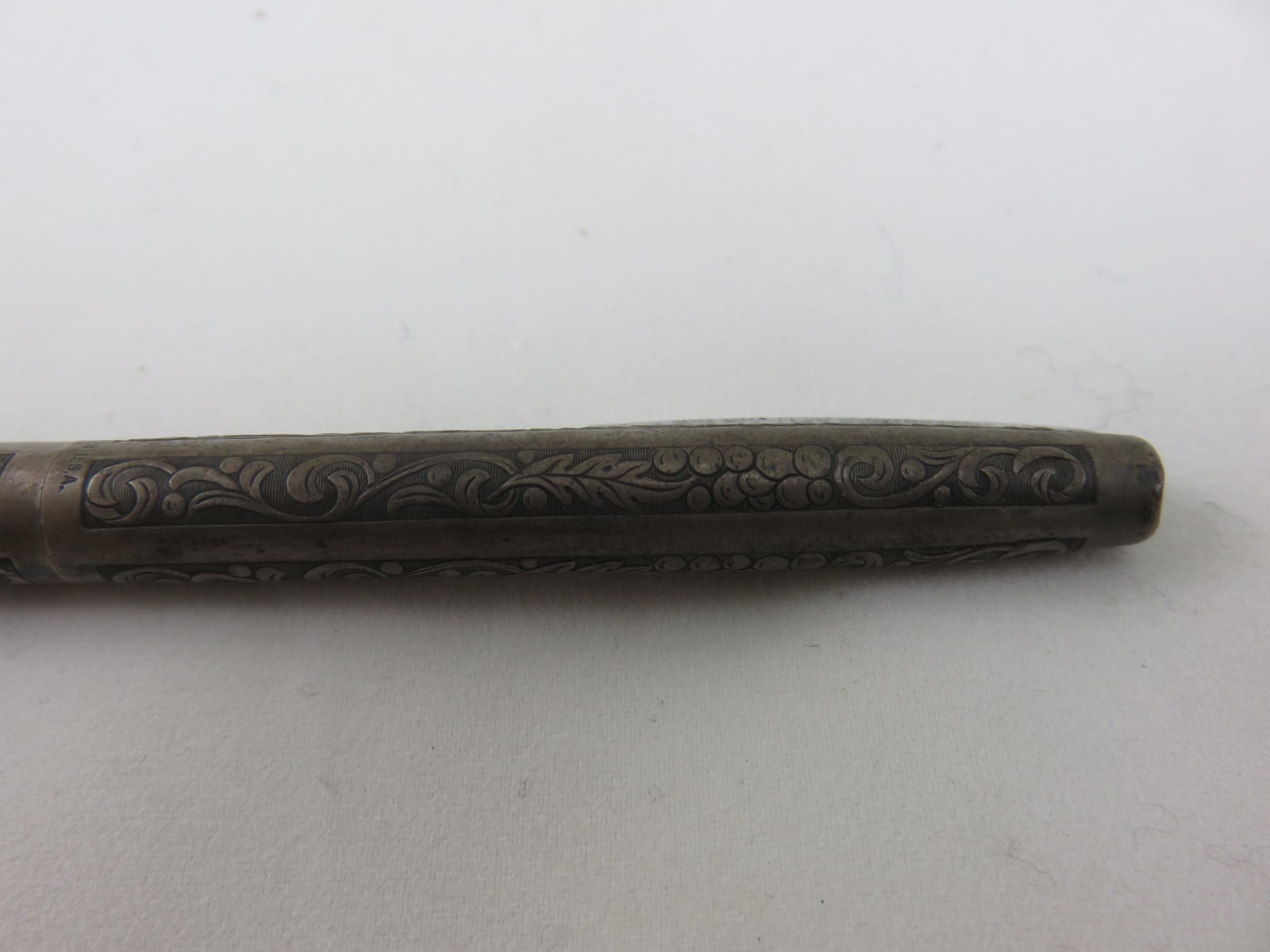 Scheaffer Sterling Silver Mechanical Pencil 5″L Grapevine Pattern Vintage USA