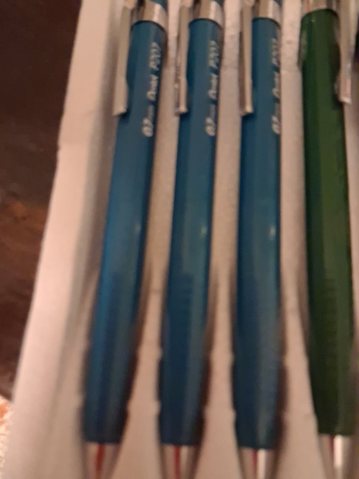 Pentel P205 0.5mm Mechanical Pencil -Vintage Japan X 9 Pencils New Teal Navy Grn