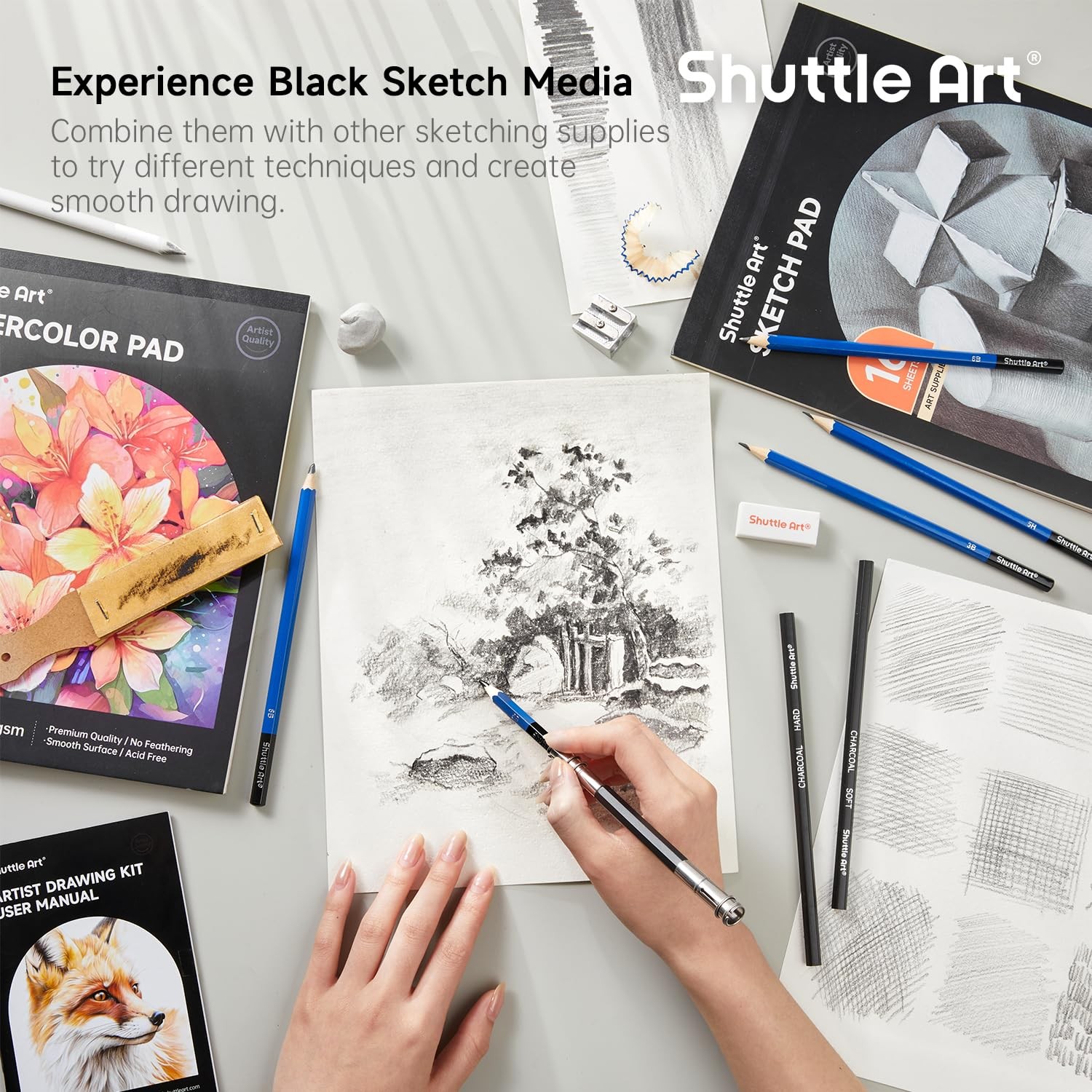 Shuttle Art 116 PCS Drawing Kit, Professional Supplies 116, 116 Pack