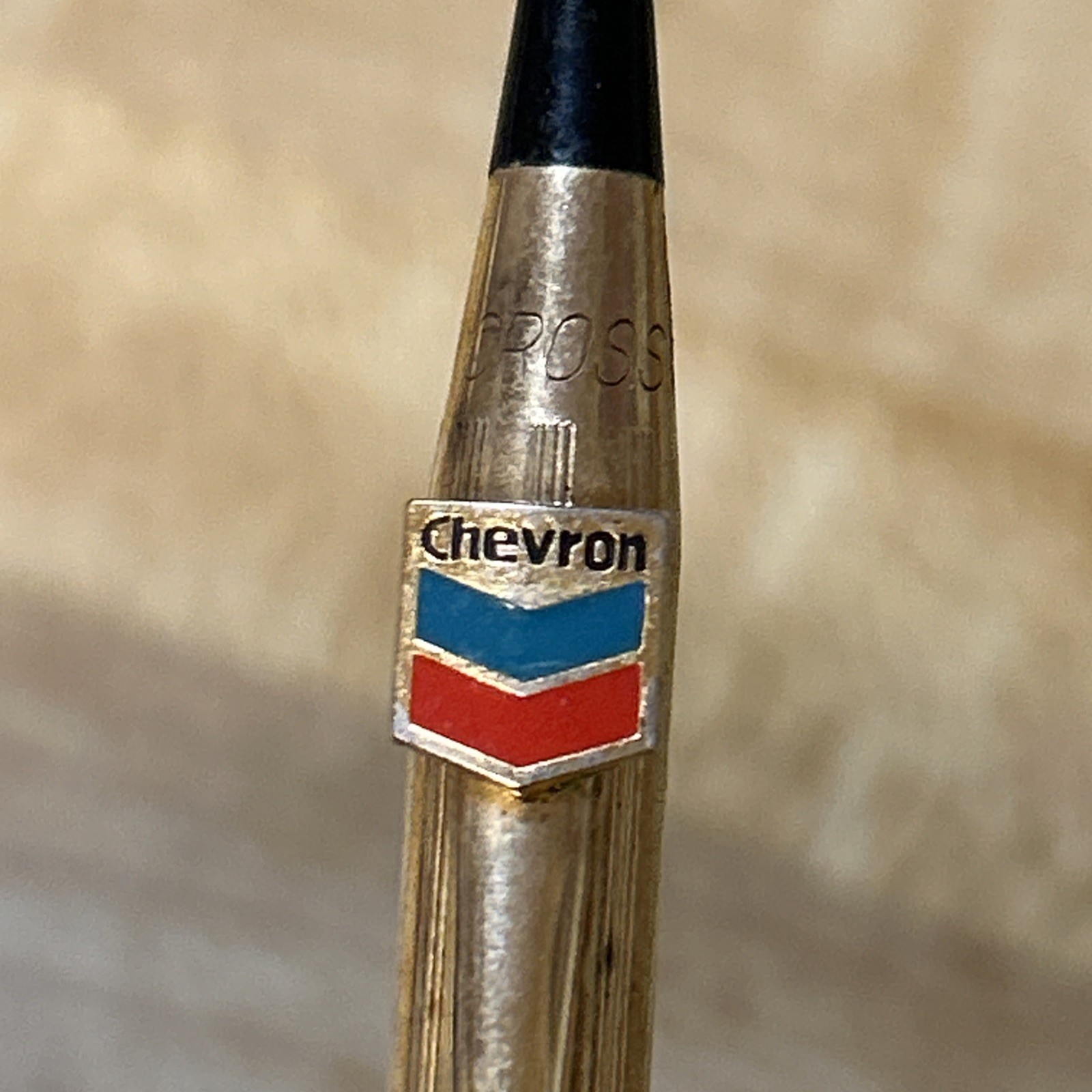 VTG Cross 10k Gold Filled Mechanical Pencil Twist Electroplated Chevron Logo Wks