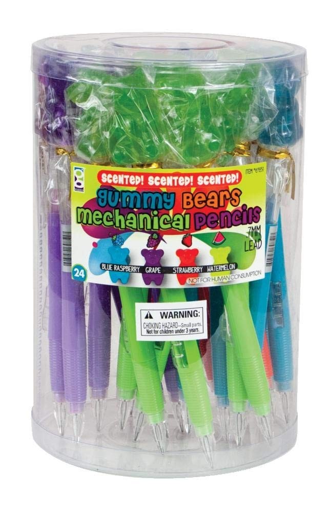 24 PCS Raymond Gummy Bear Scented Assortment Mechanical Pencils Bulk Pack